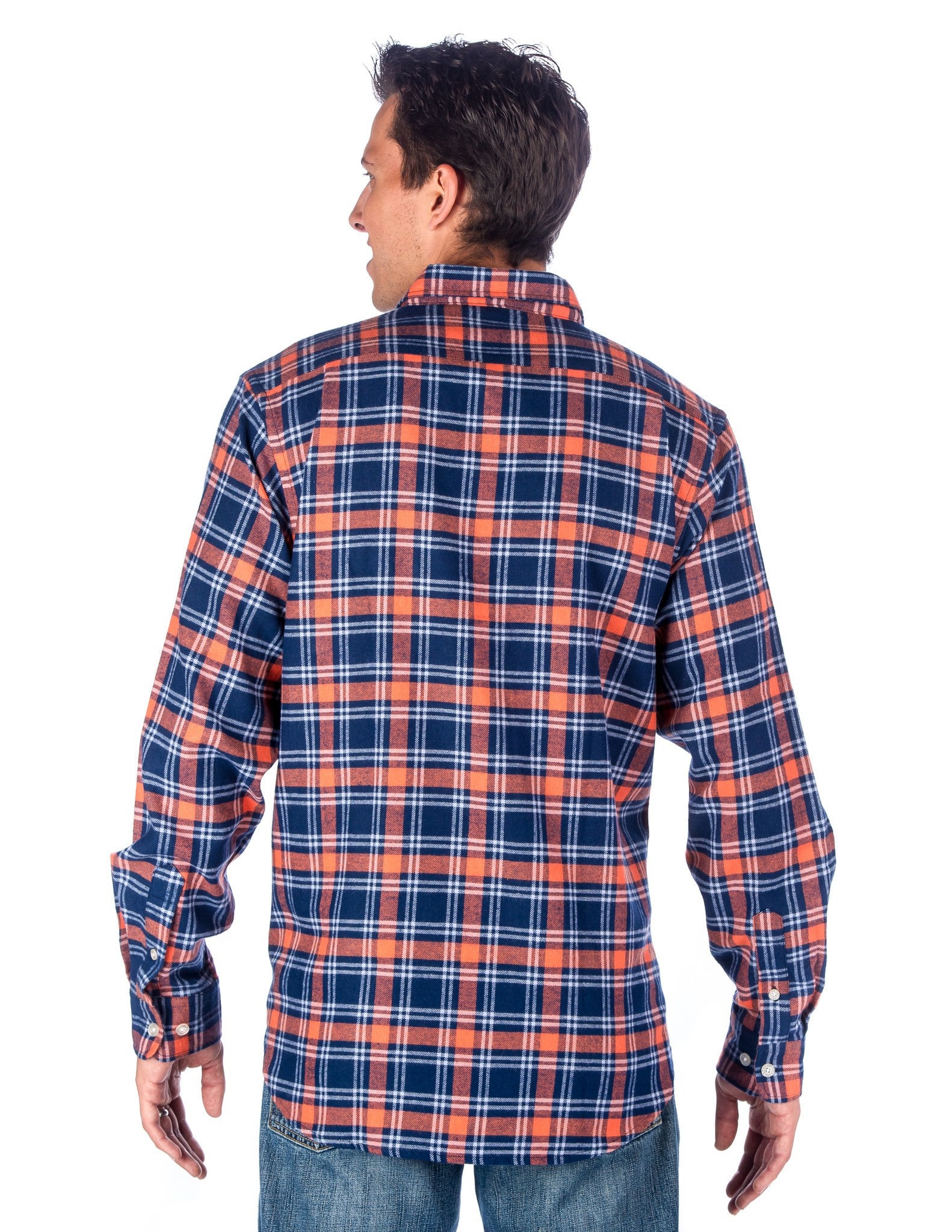 Navy-Rust Plaid
