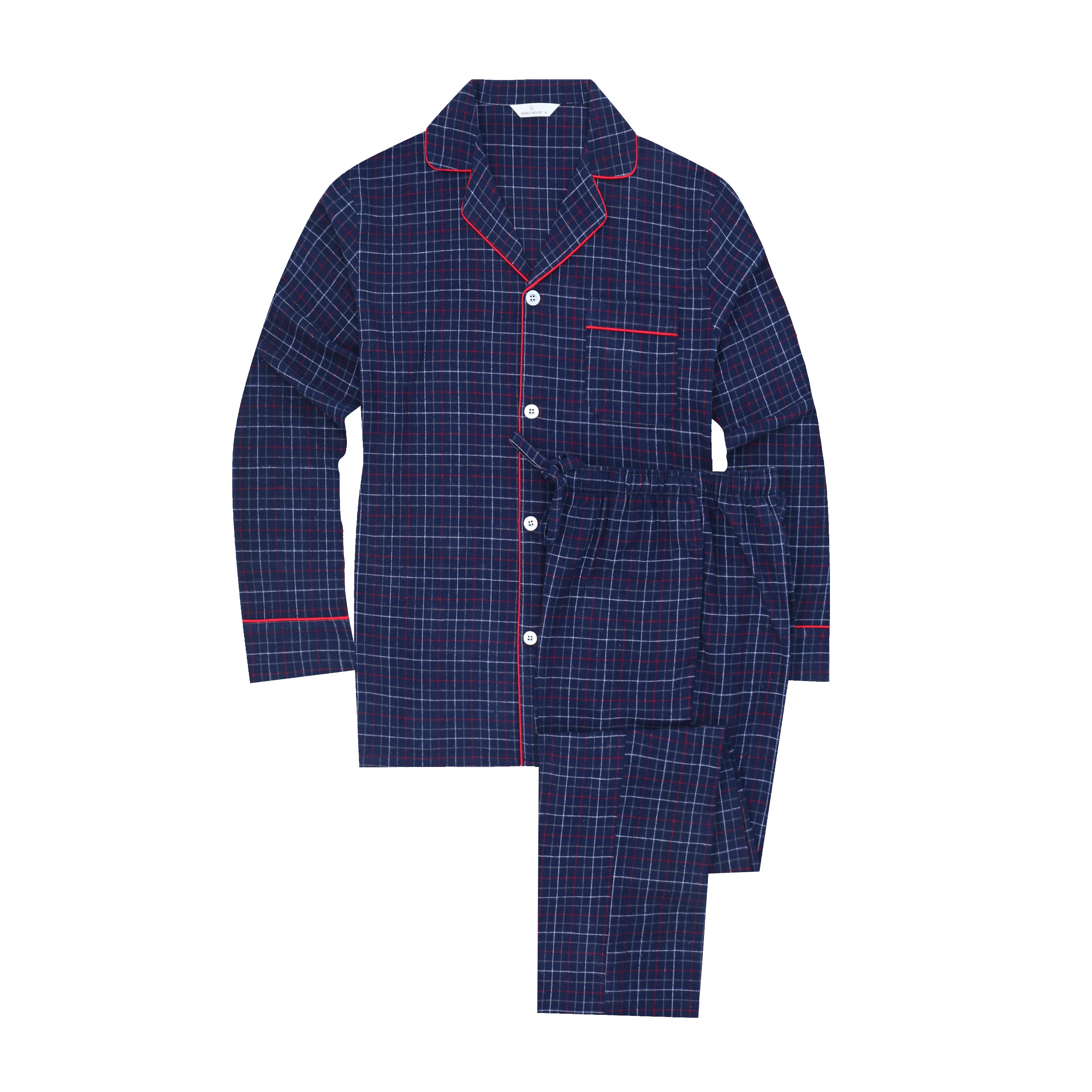 Mens 100% Cotton Flannel Pajama Set