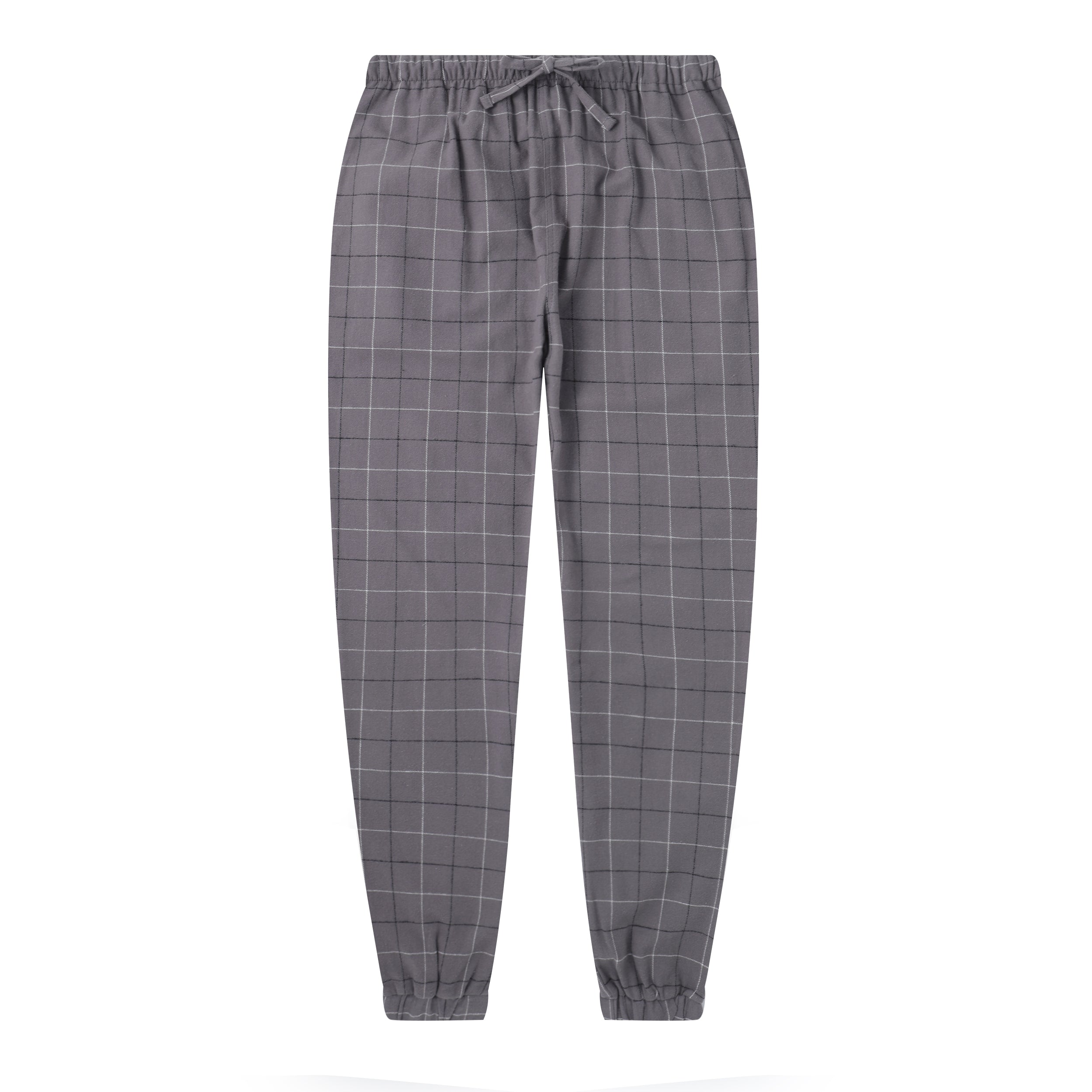 Mens 100% Cotton Flannel Jogger Lounge Pants