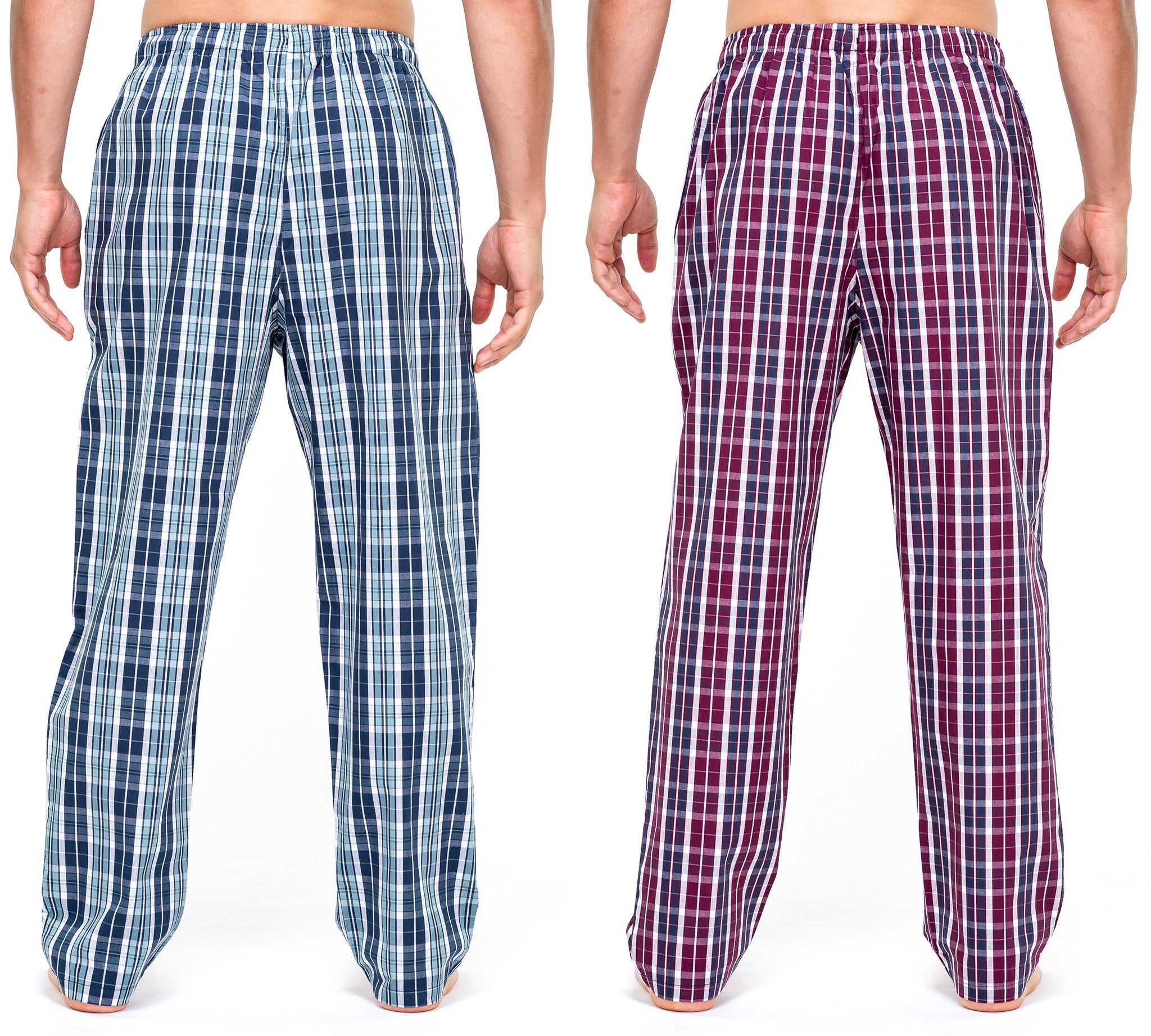 2-Pack (Navy/Blue - Burgundy/Navy Plaid)