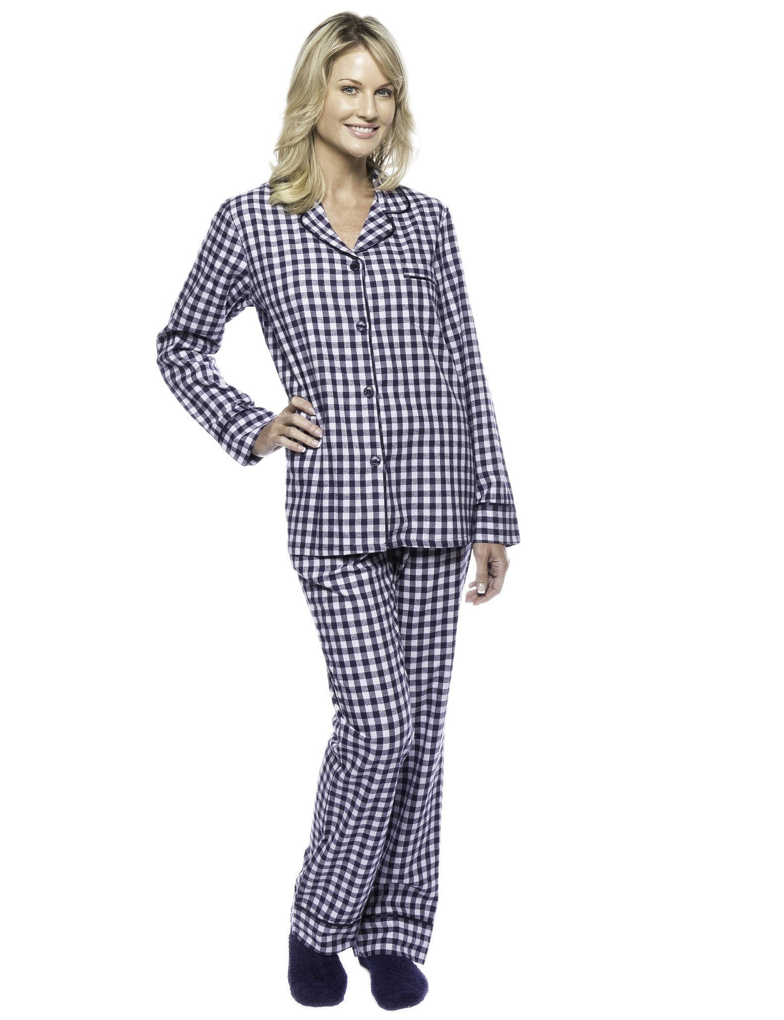 Womens Premium Cotton Flannel Pajama Sleepwear Set