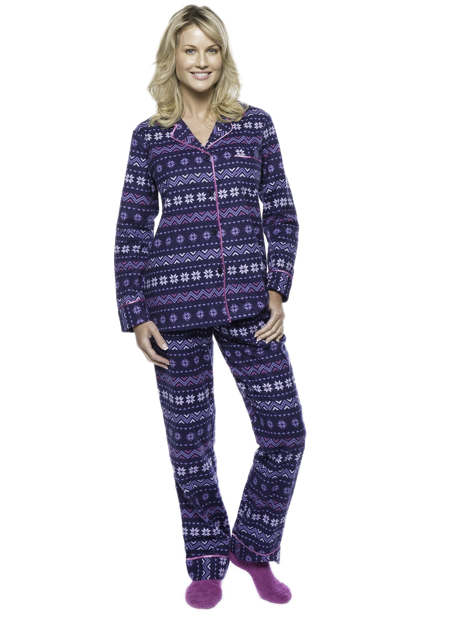 Womens Premium Cotton Flannel Pajama Sleepwear Set