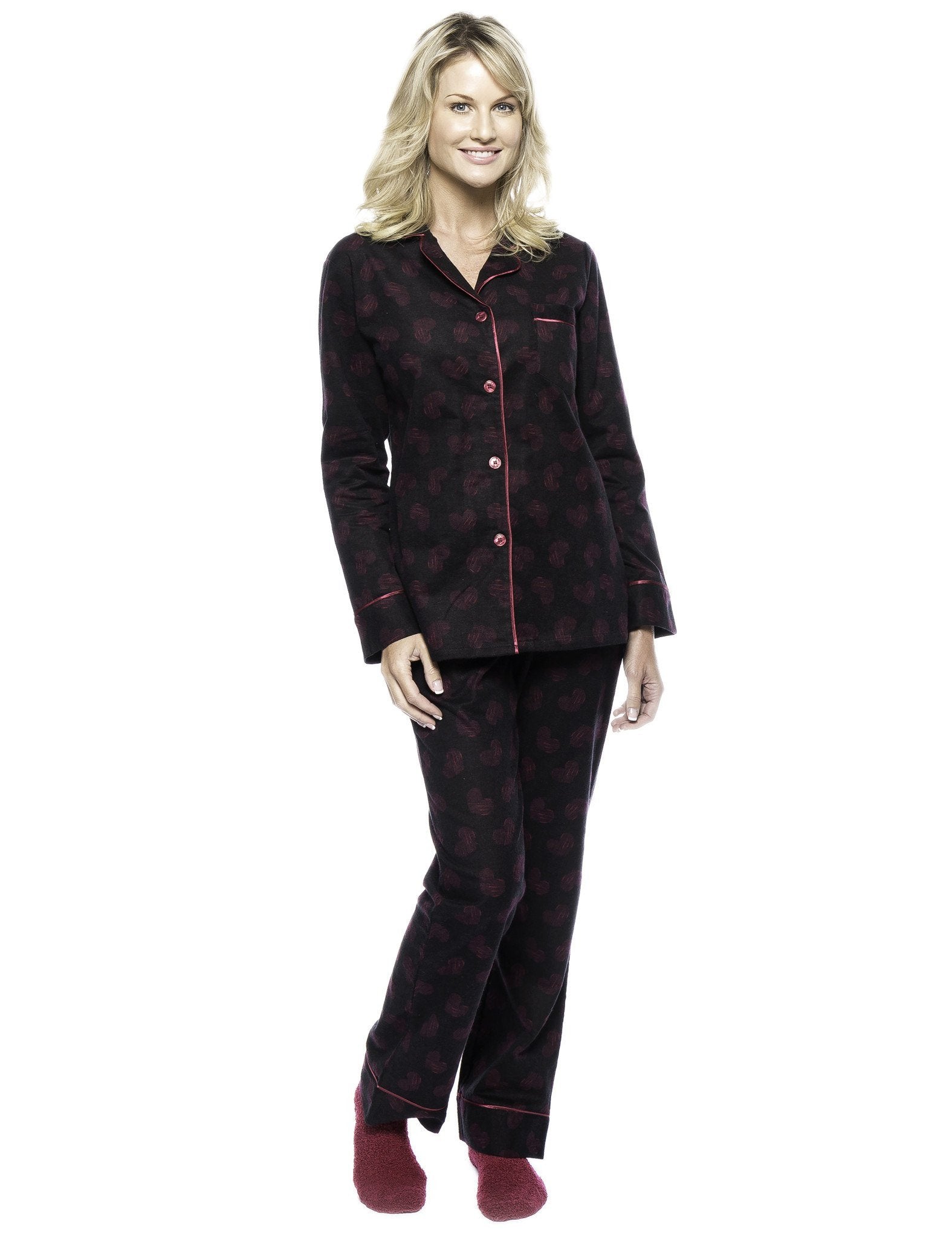 Womens Premium Cotton Flannel Pajama Sleepwear Set