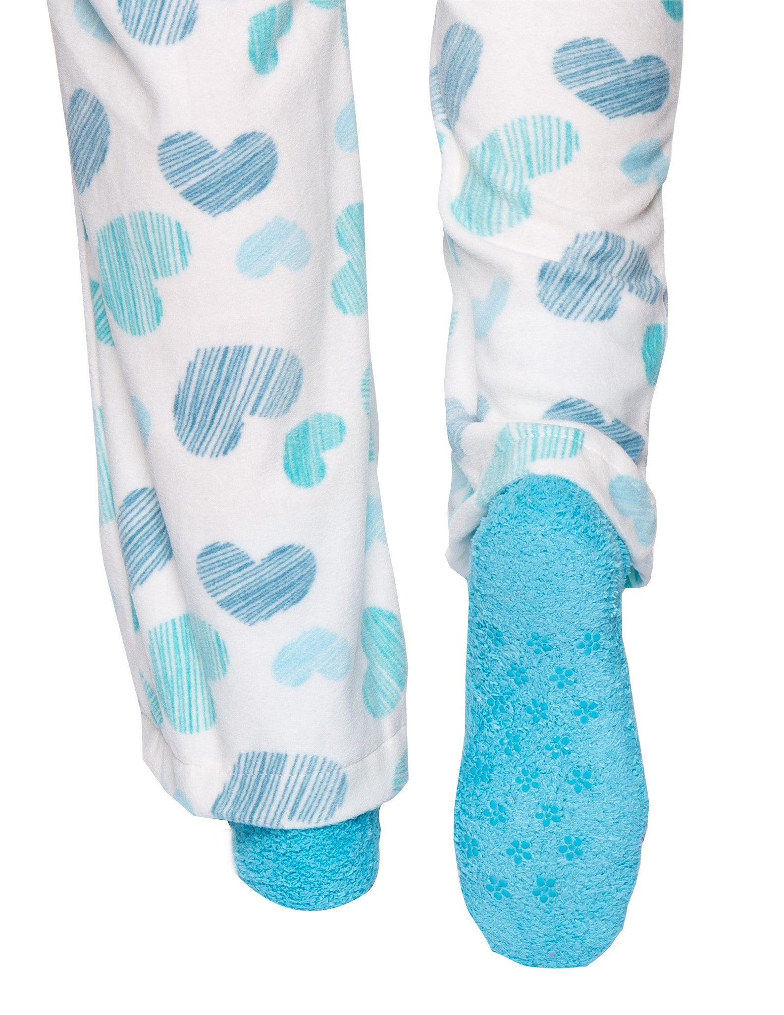 Scribbled Hearts White/Blue