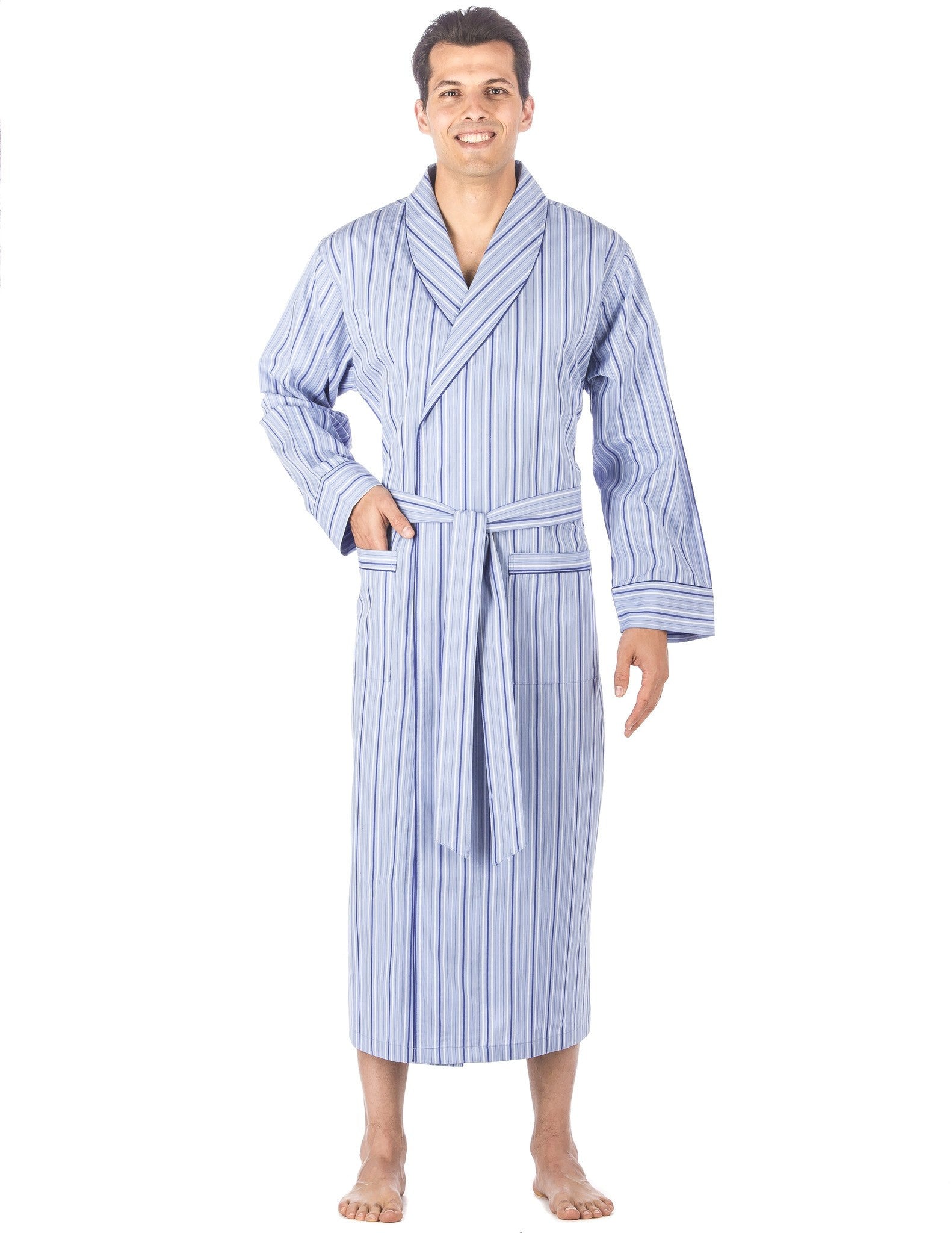 Men's Premium 100% Cotton Full-Length Robe