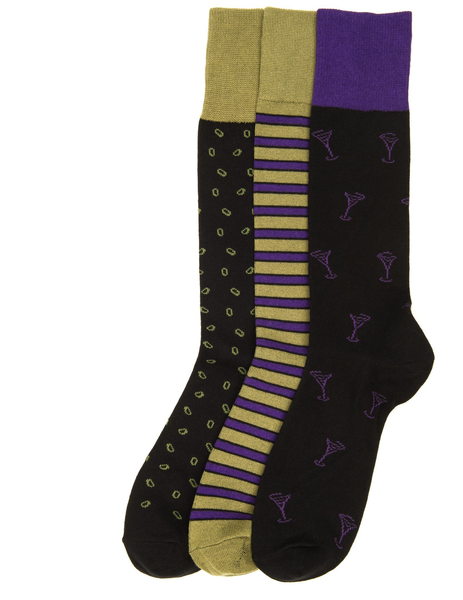 Men's Combed Cotton Dress Socks 3-Pack