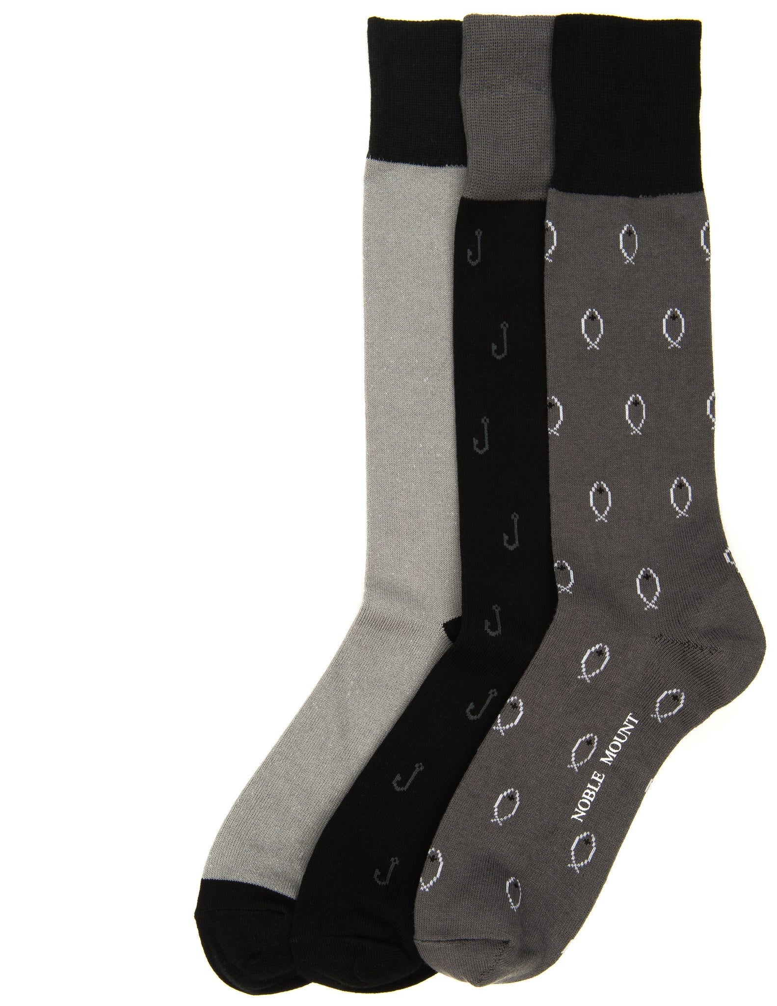 Men's Combed Cotton Dress Socks 3-Pack