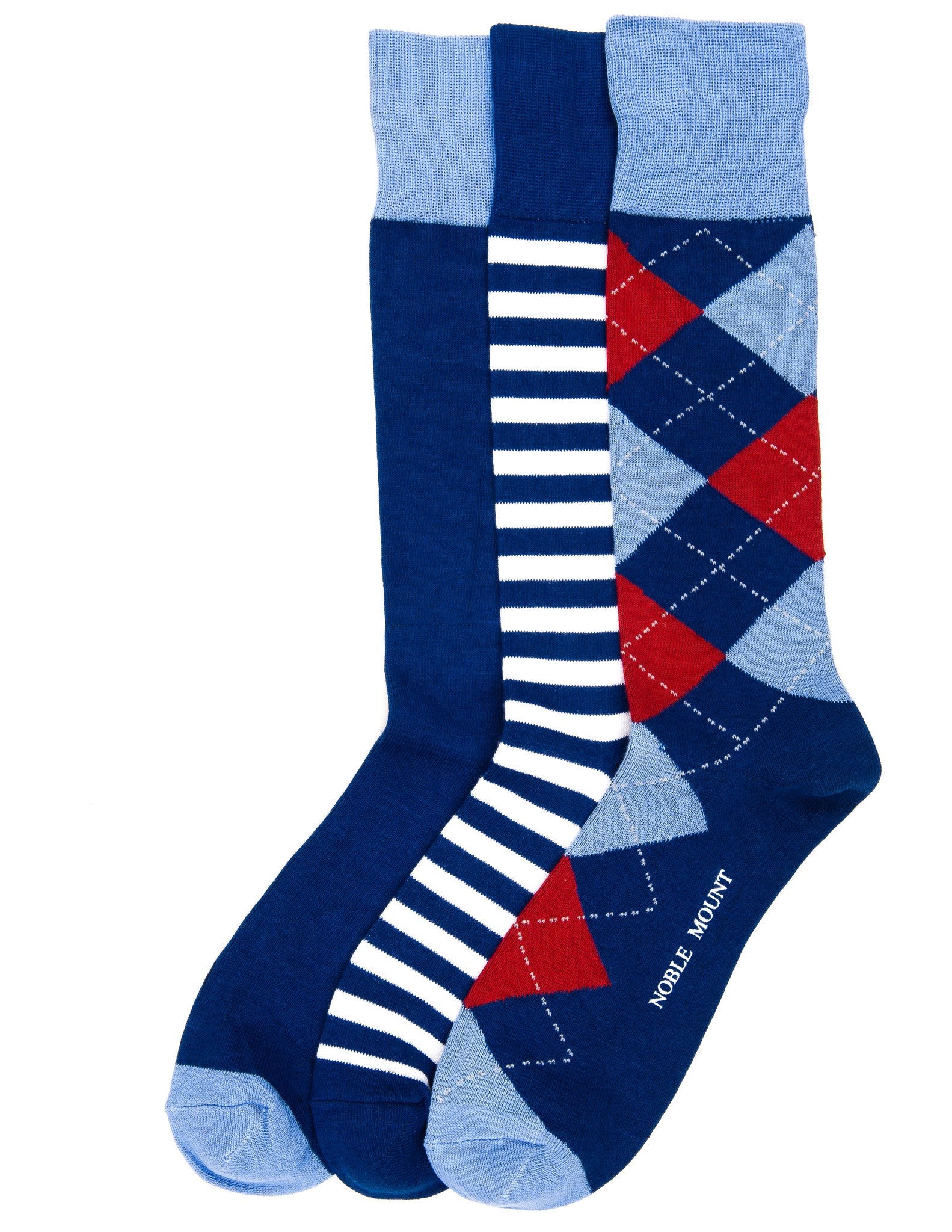 Men's Combed Cotton Dress Socks 3-Pack