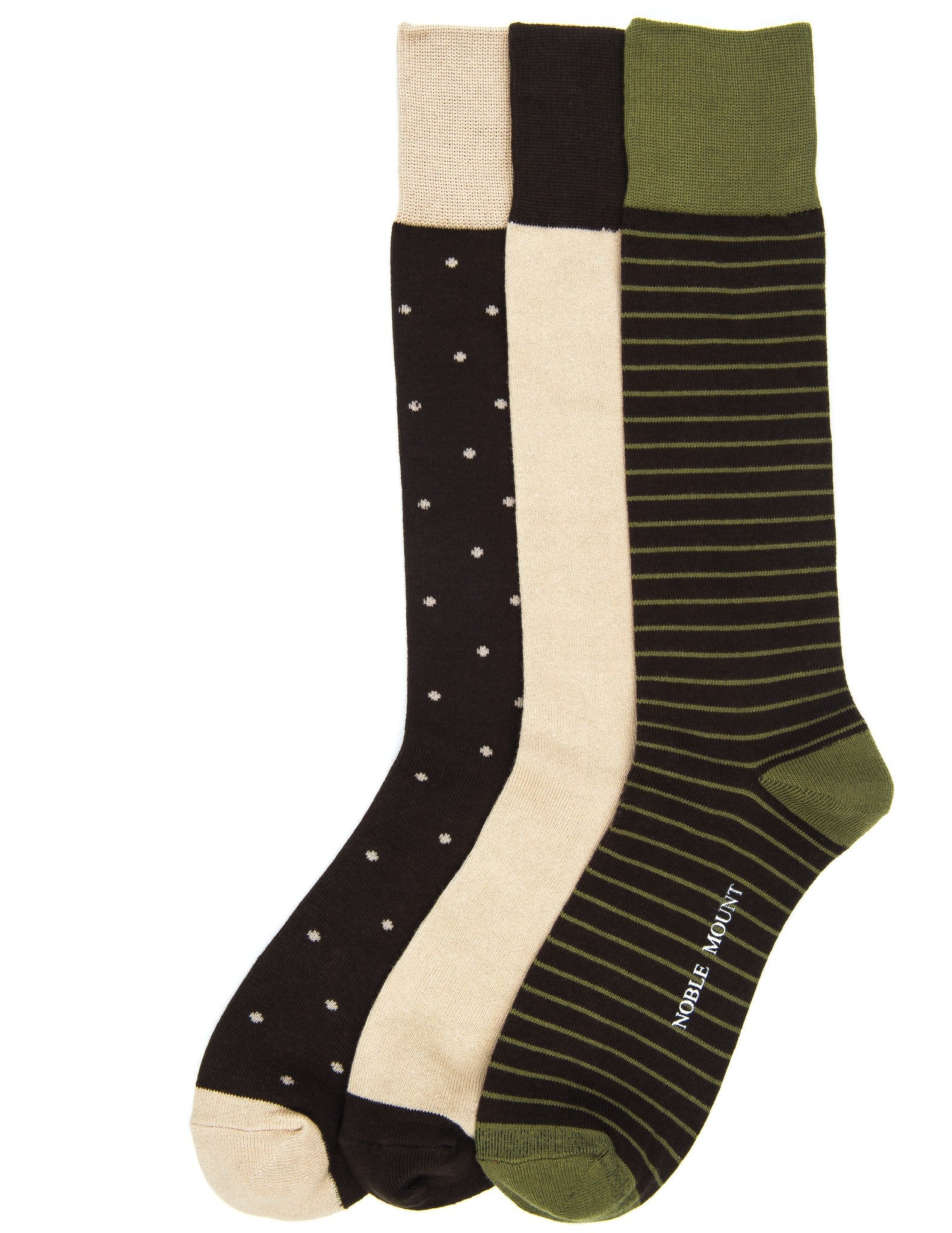 Men's Combed Cotton Dress Socks 3-Pack