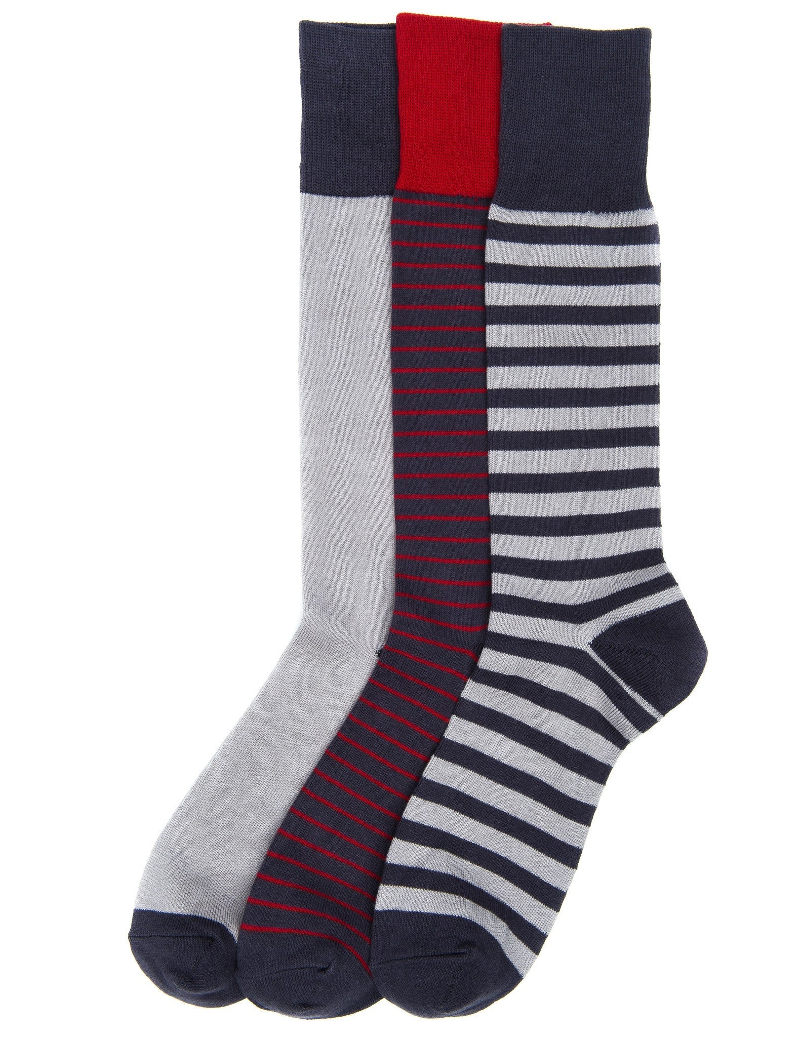 Men's Combed Cotton Dress Socks 3-Pack