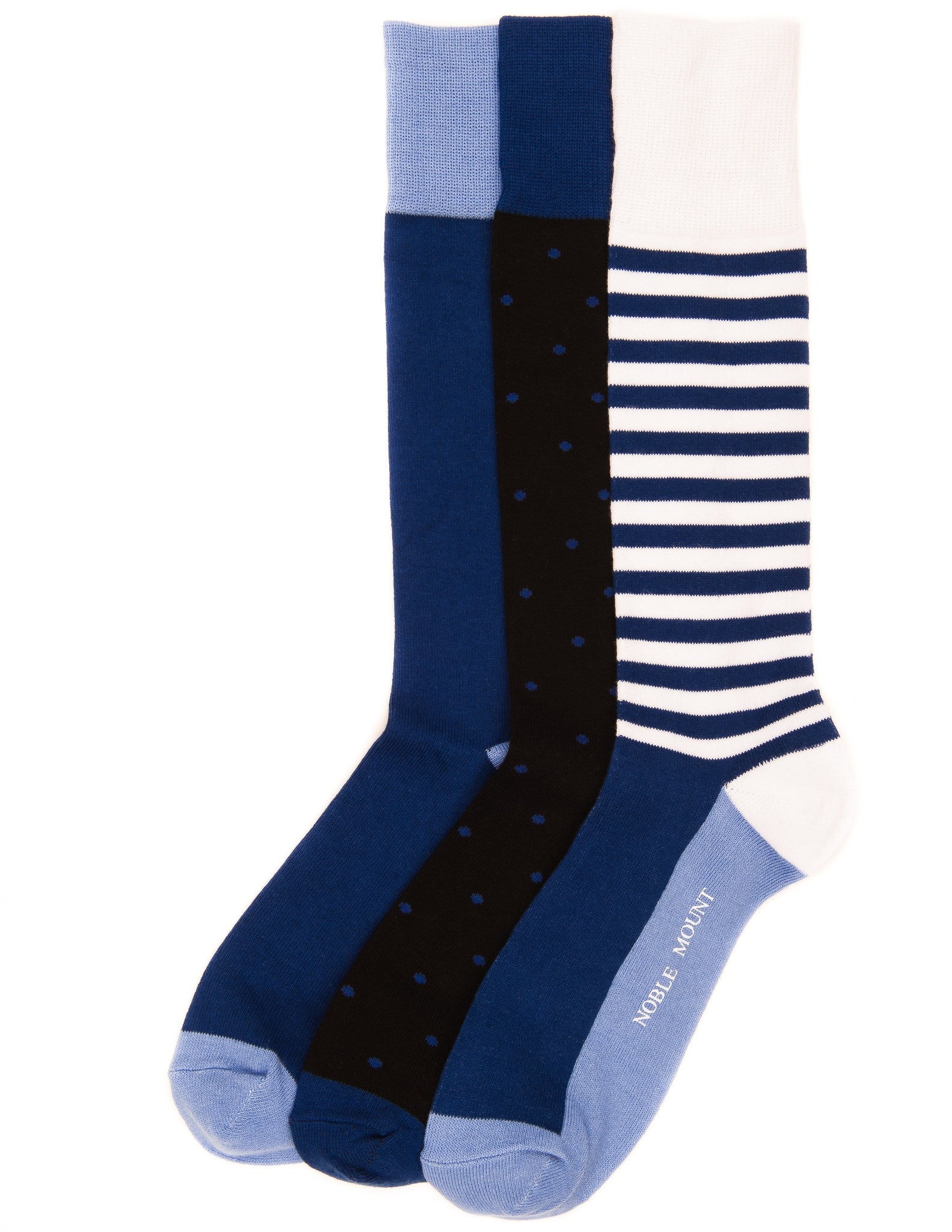 Men's Combed Cotton Dress Socks 3-Pack