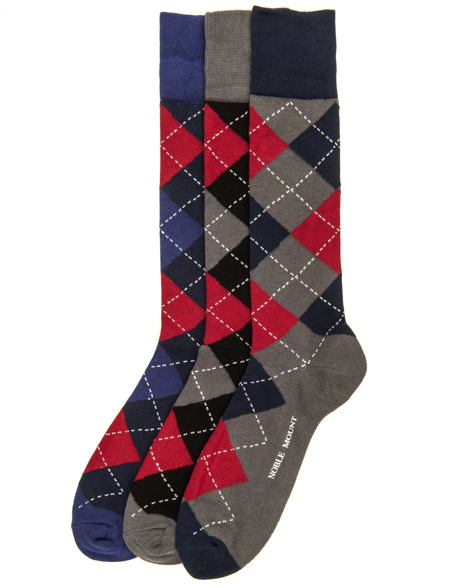 Men's Combed Cotton Dress Socks 3-Pack