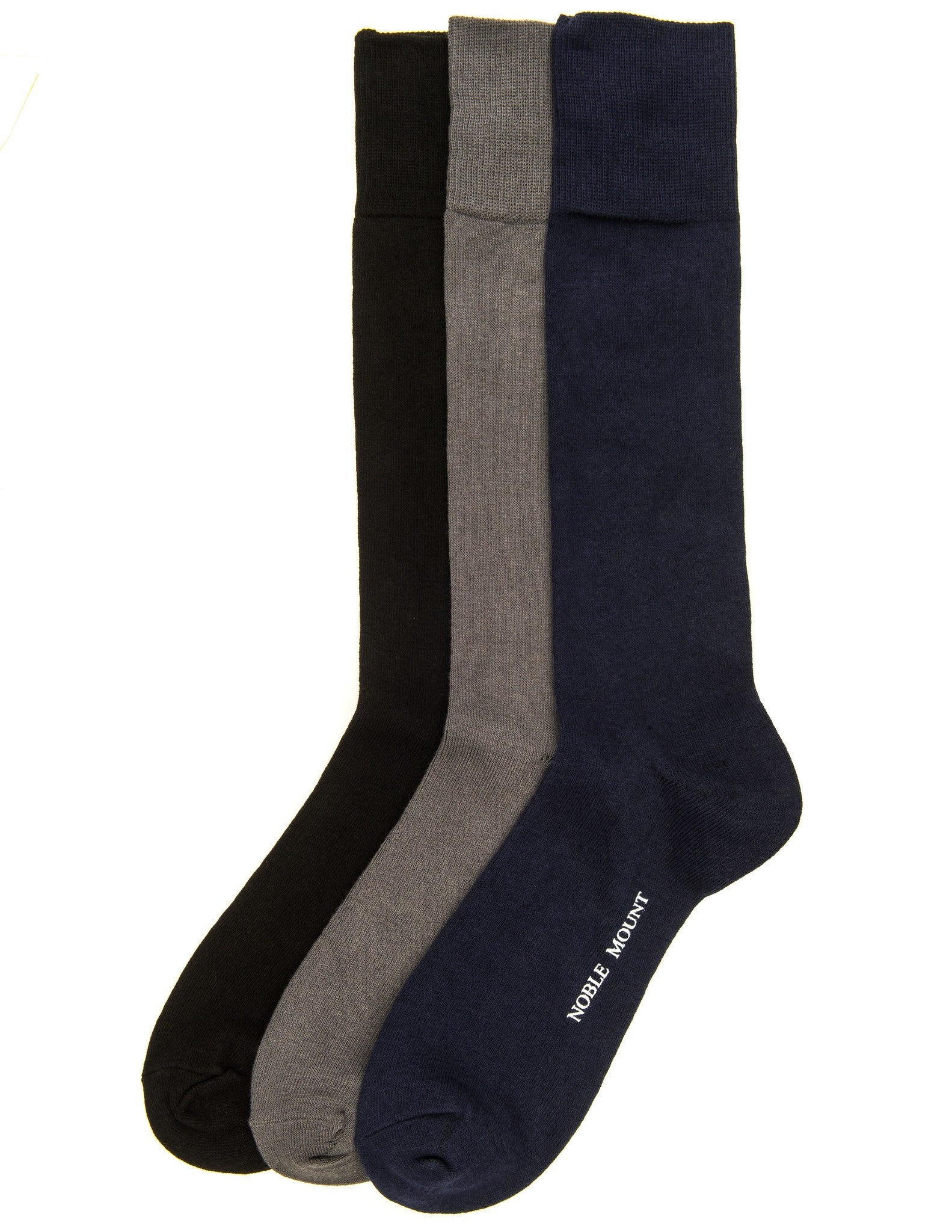 Men's Combed Cotton Dress Socks 3-Pack