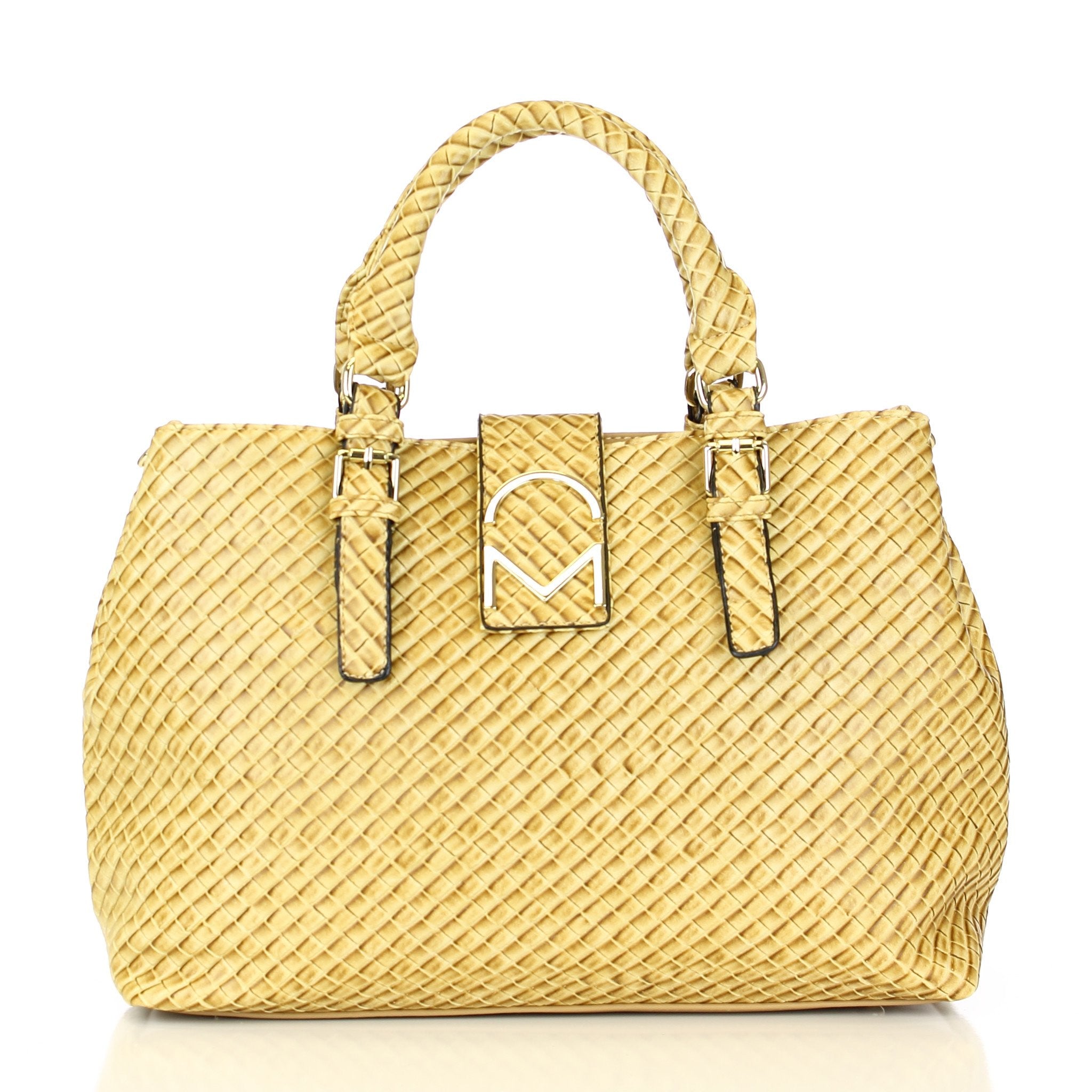 Weave Pattern Allure Satchel