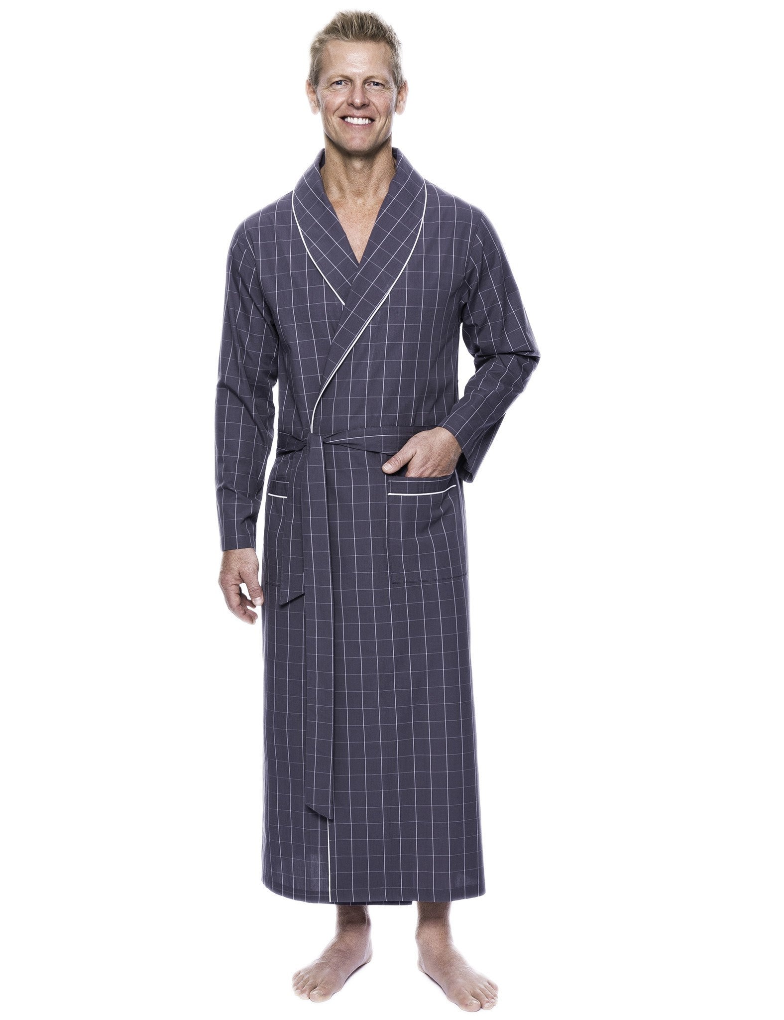 Men's 100% Woven Cotton Robe