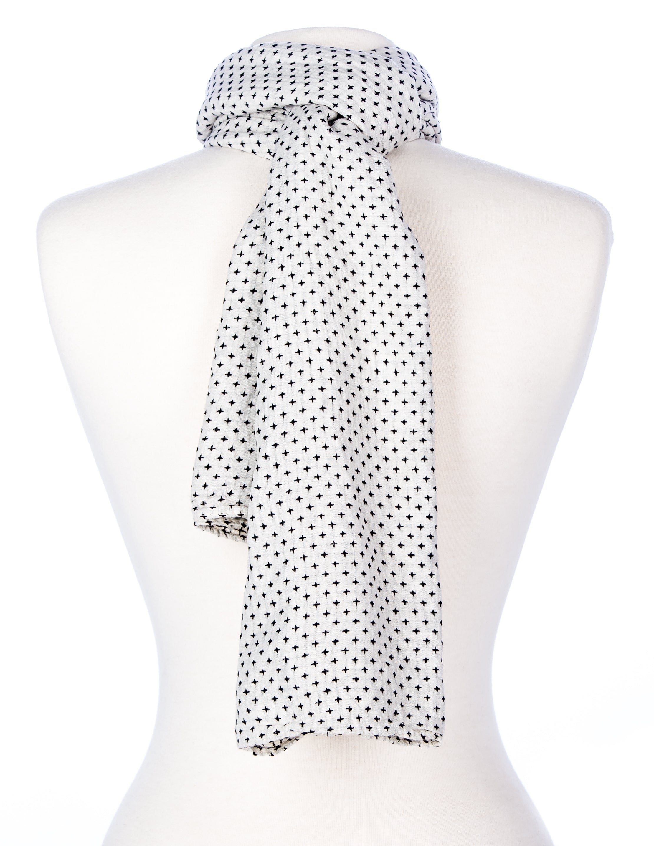 Cross-Stitch Unisex Cotton Summer Scarf