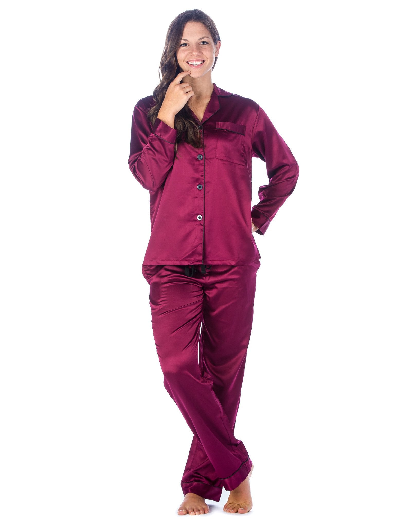 Women's Premium Satin Pajama Sleepwear Set