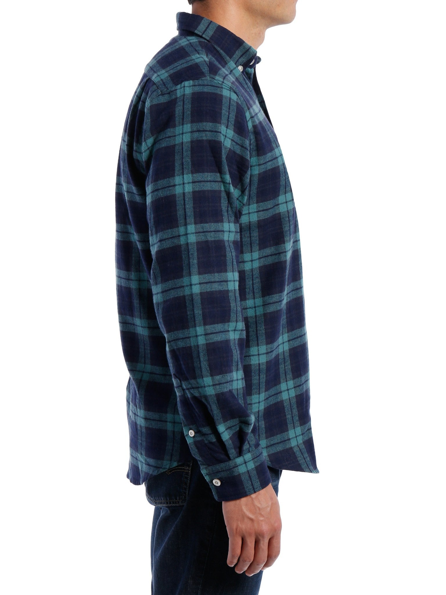 Navy-Green Plaid