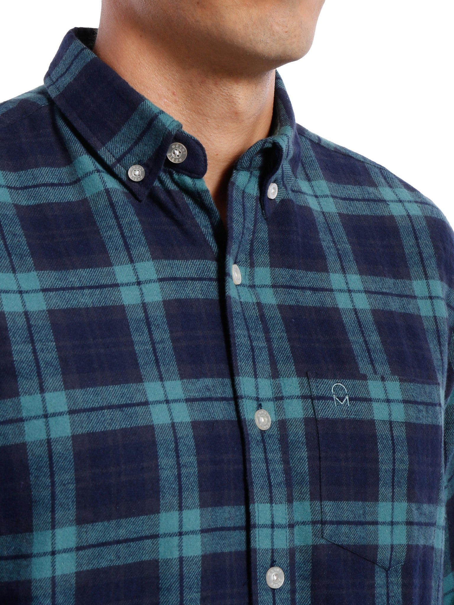 Navy-Green Plaid
