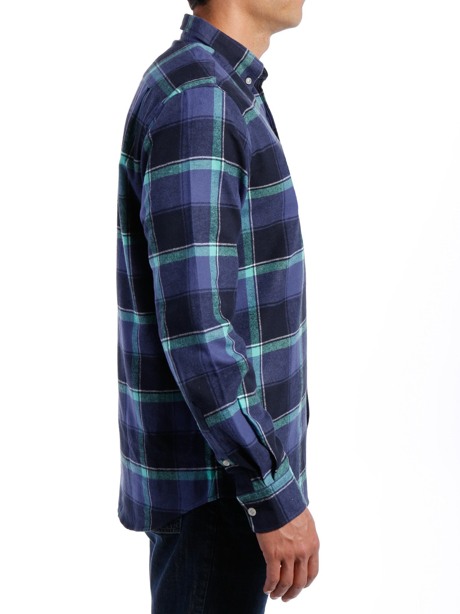 Indigo-Green Plaid