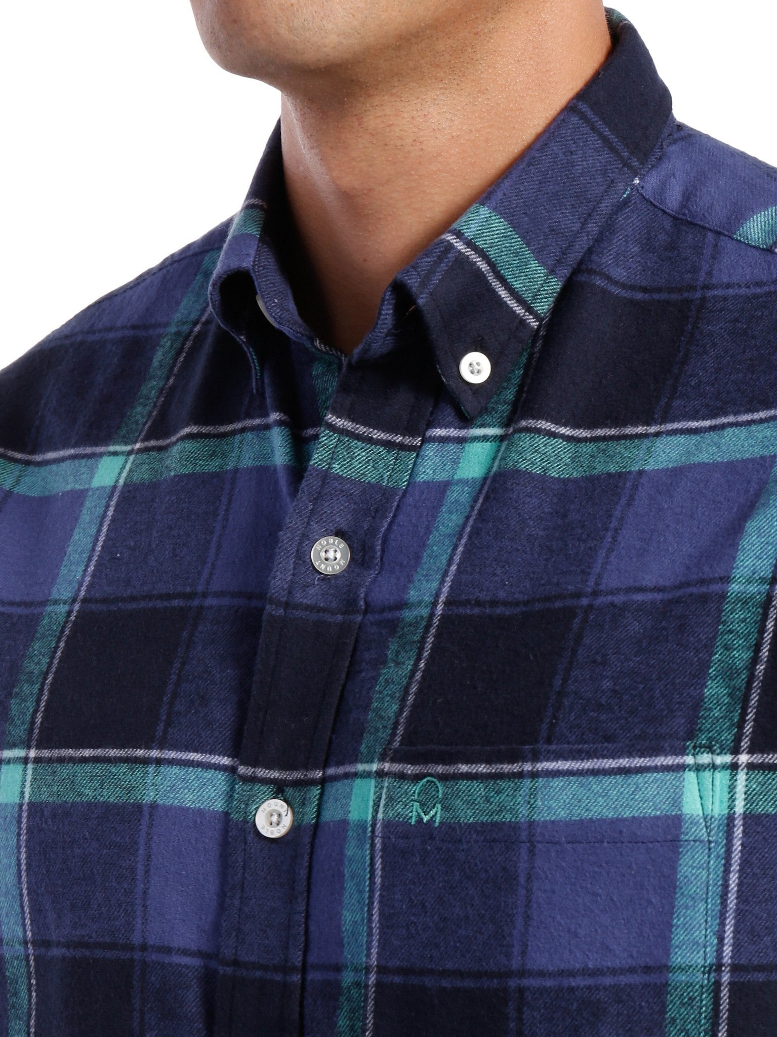 Indigo-Green Plaid