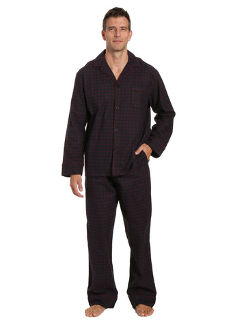 Mens 100% Cotton Flannel Pajama Set