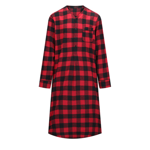 Mens Nightshirt - 100% Cotton Flannel Mens Nightshirts for Sleeping