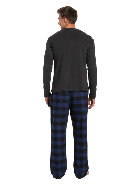 Mens Premium 100 Cotton Flannel Lounge Set Noble Mount