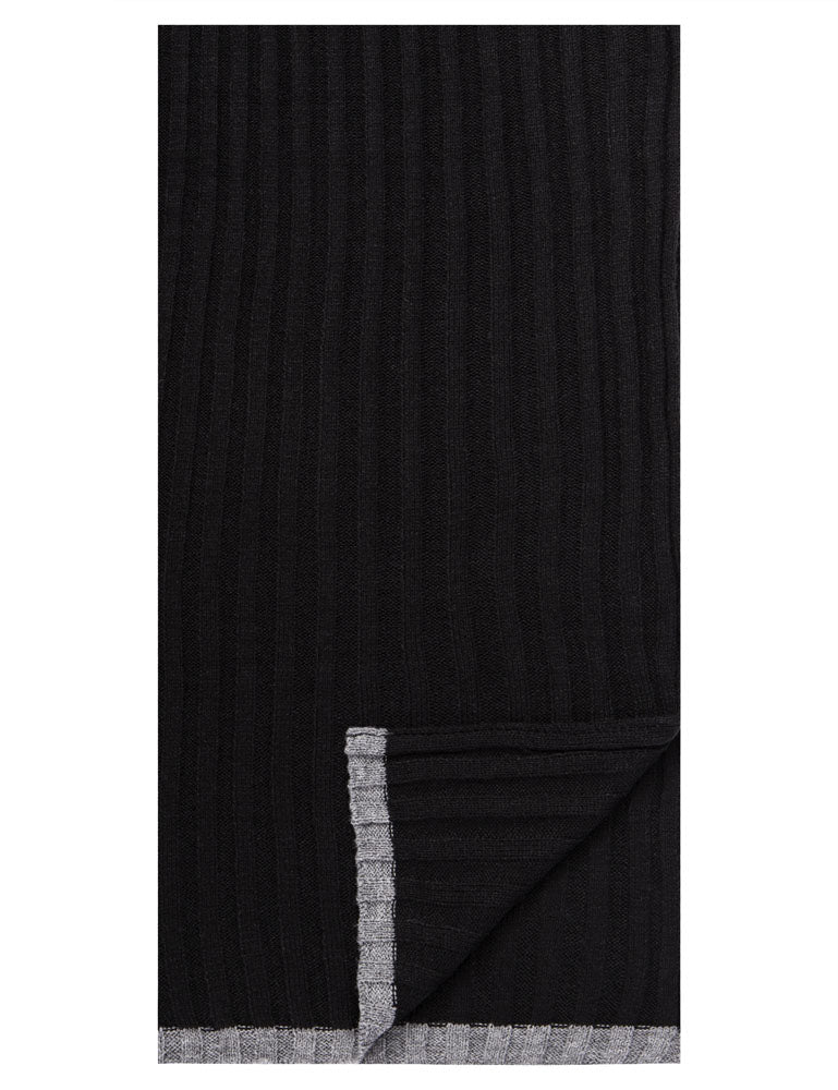 Men's Uptown Premium Knit Texture Ribbed Scarf