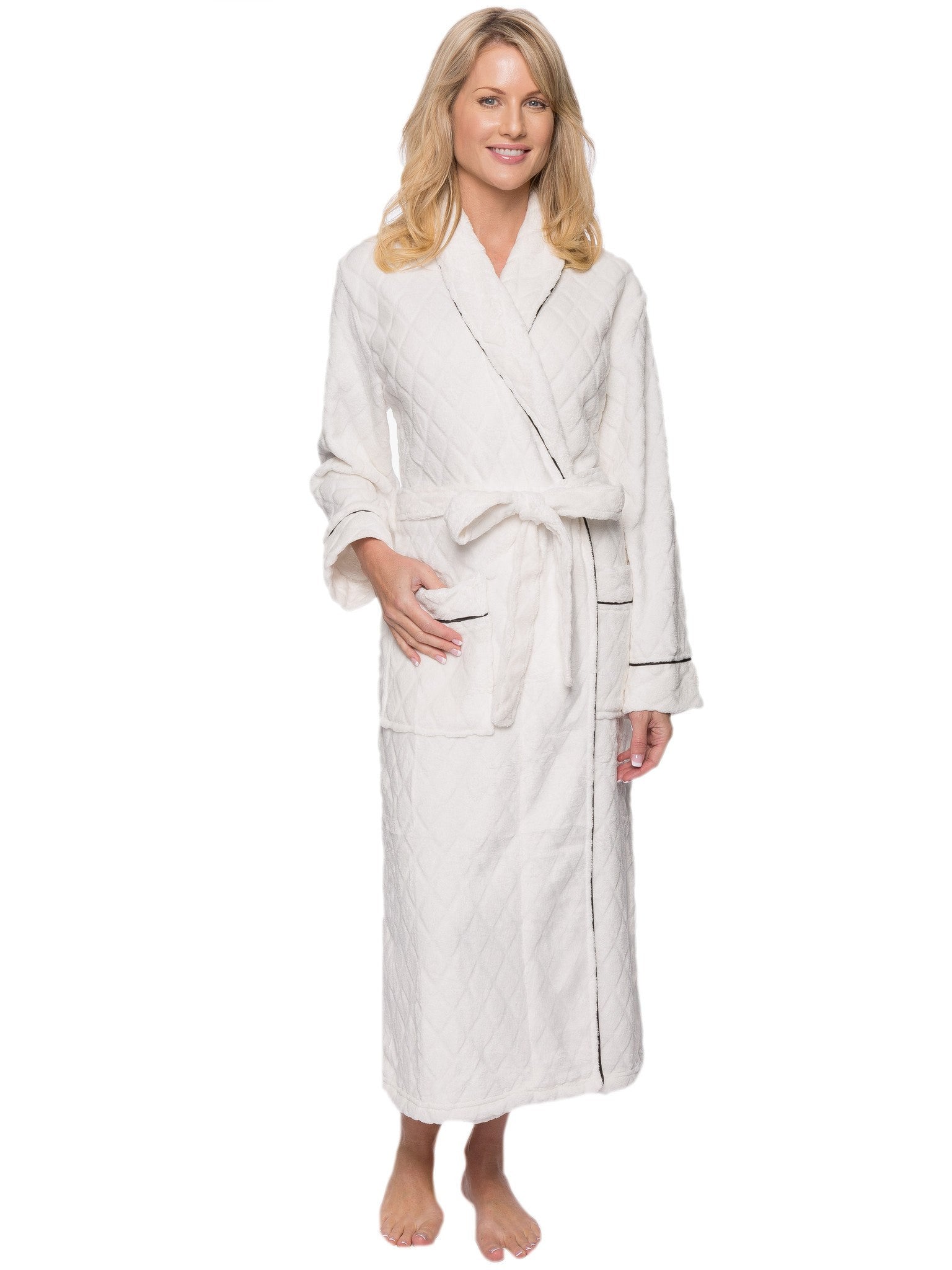 Women's Premium Coral Fleece Plush Spa/Bath Robe