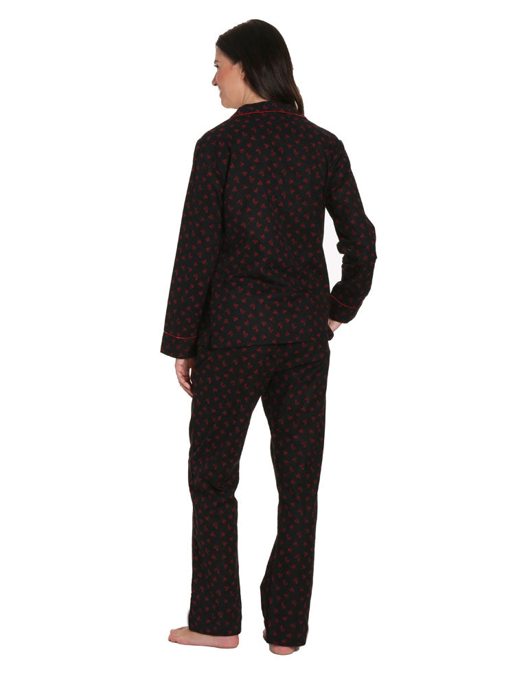 Doodle Hearts Black-Red