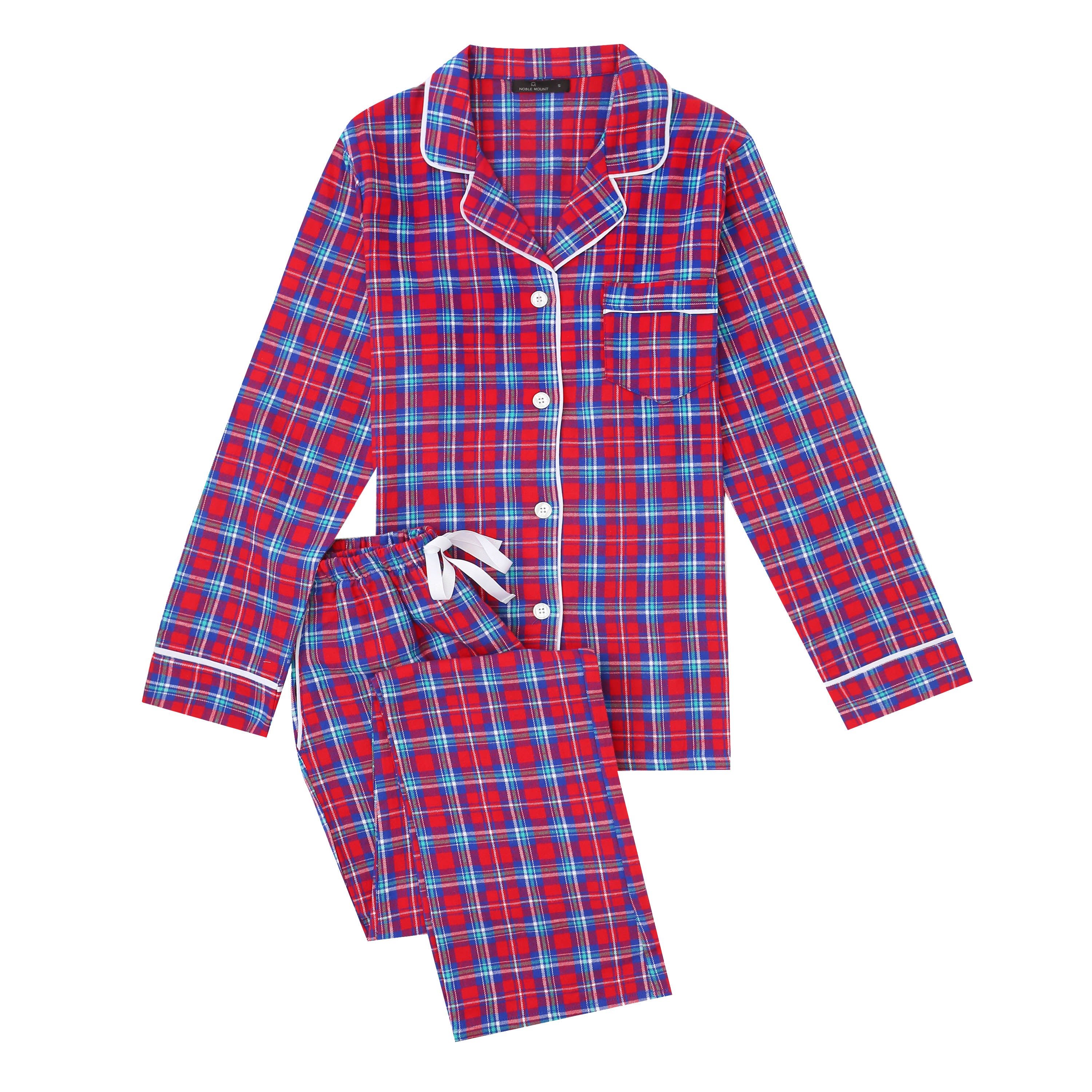 2Pc Lightweight Flannel Womens Pajama Sets