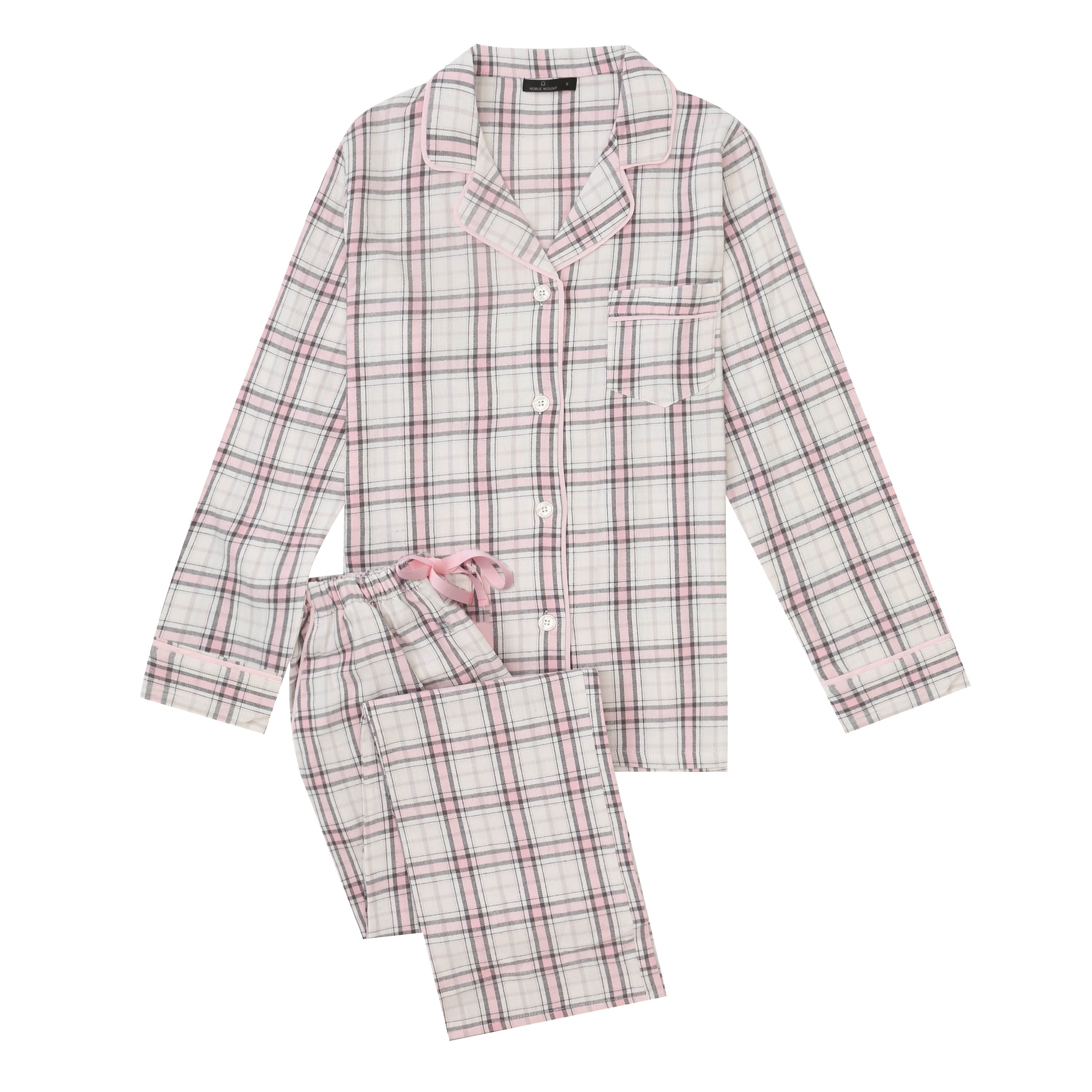 2Pc Lightweight Flannel Womens Pajama Sets