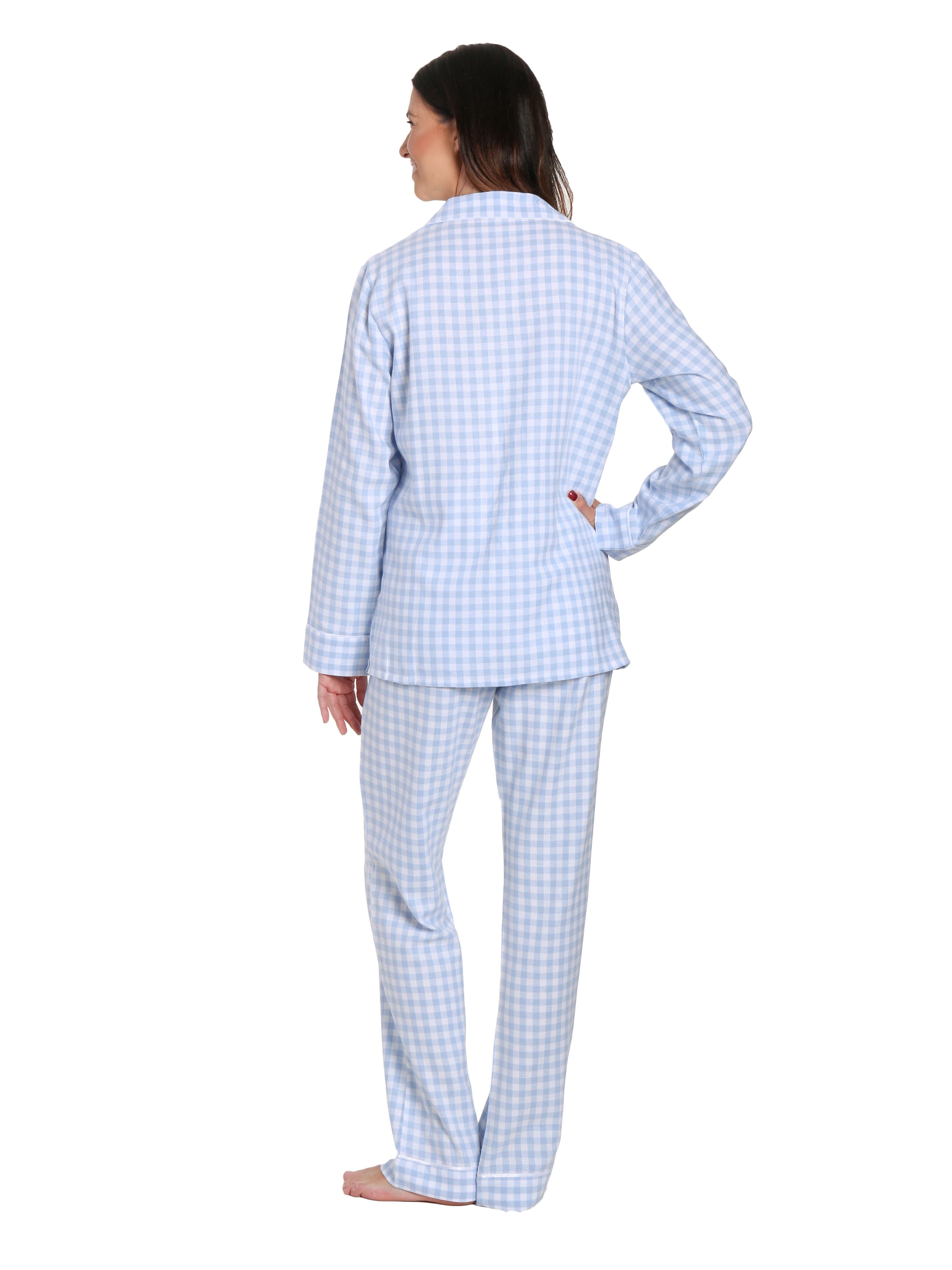 Gingham Blue-White