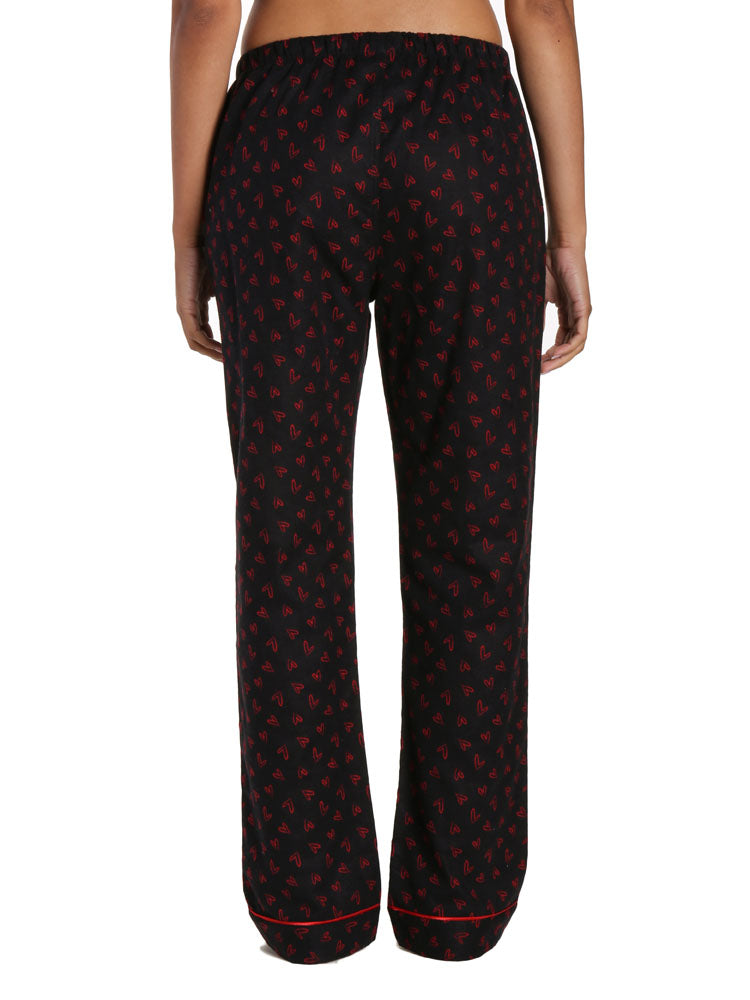 Doodle Hearts Black-Red