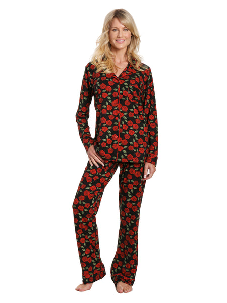Women s Butter Soft Knit Pajama Sleepwear Set Noble Mount