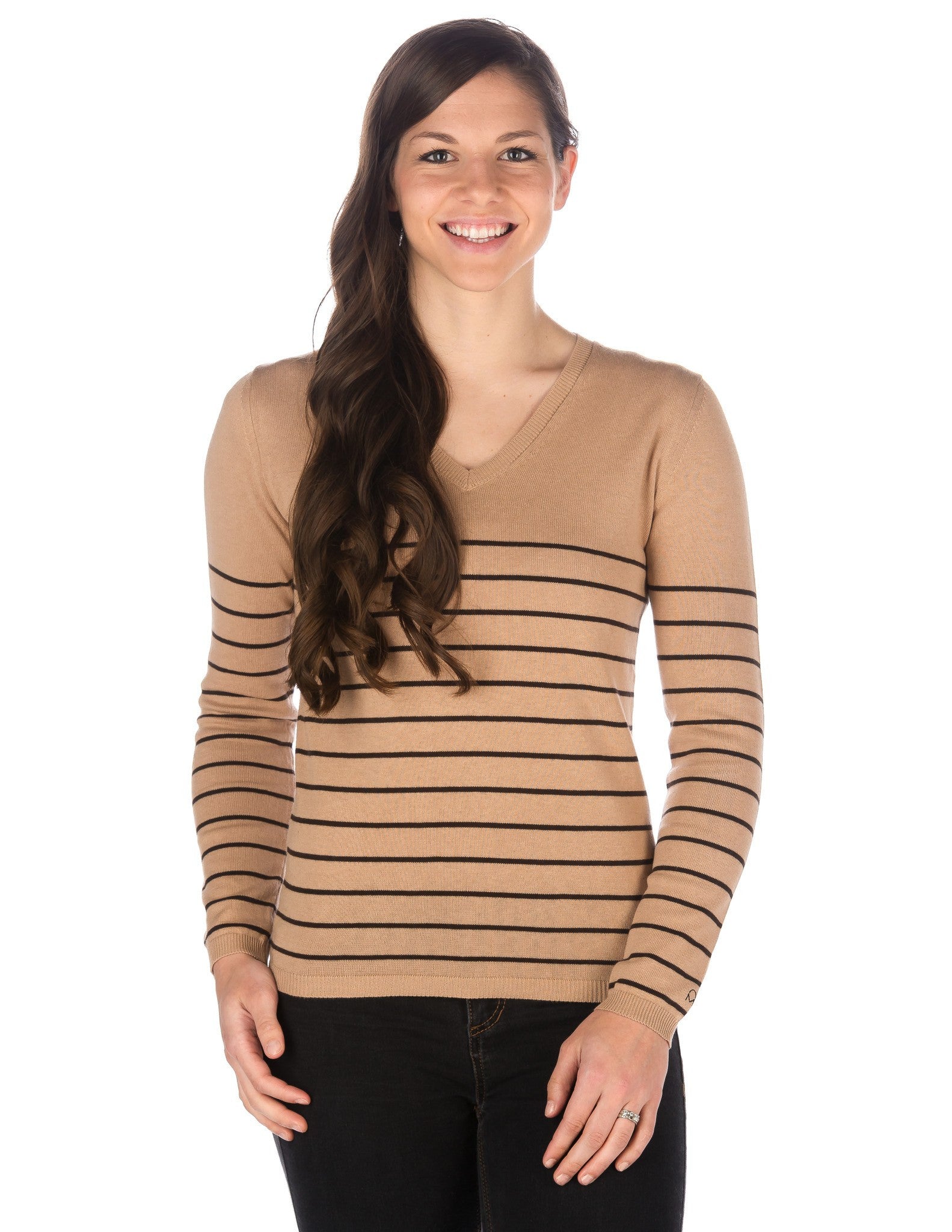 Women's 100% Cotton V-Neck Essential Sweater