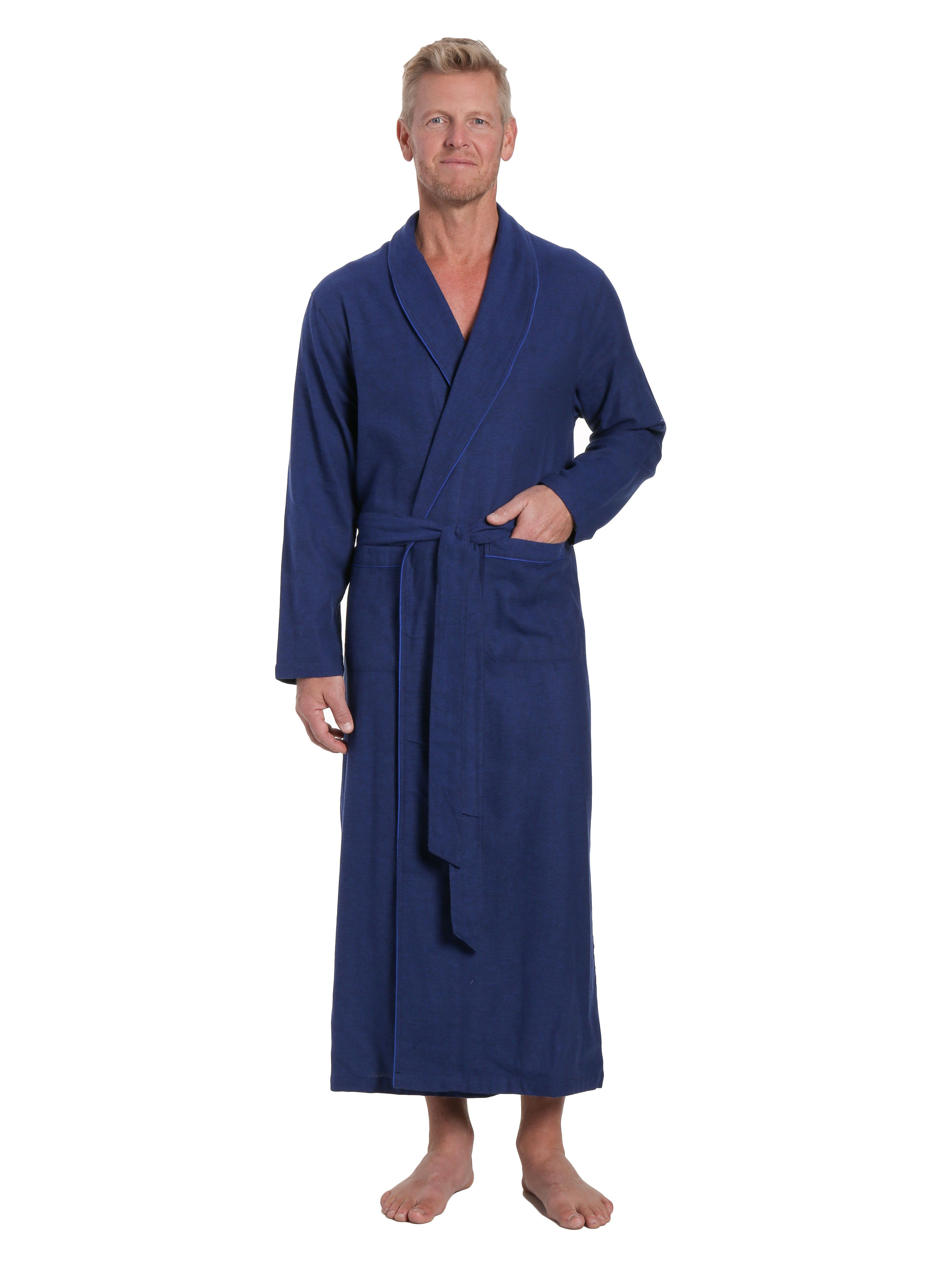 Men's 100% Cotton Flannel Long Robe