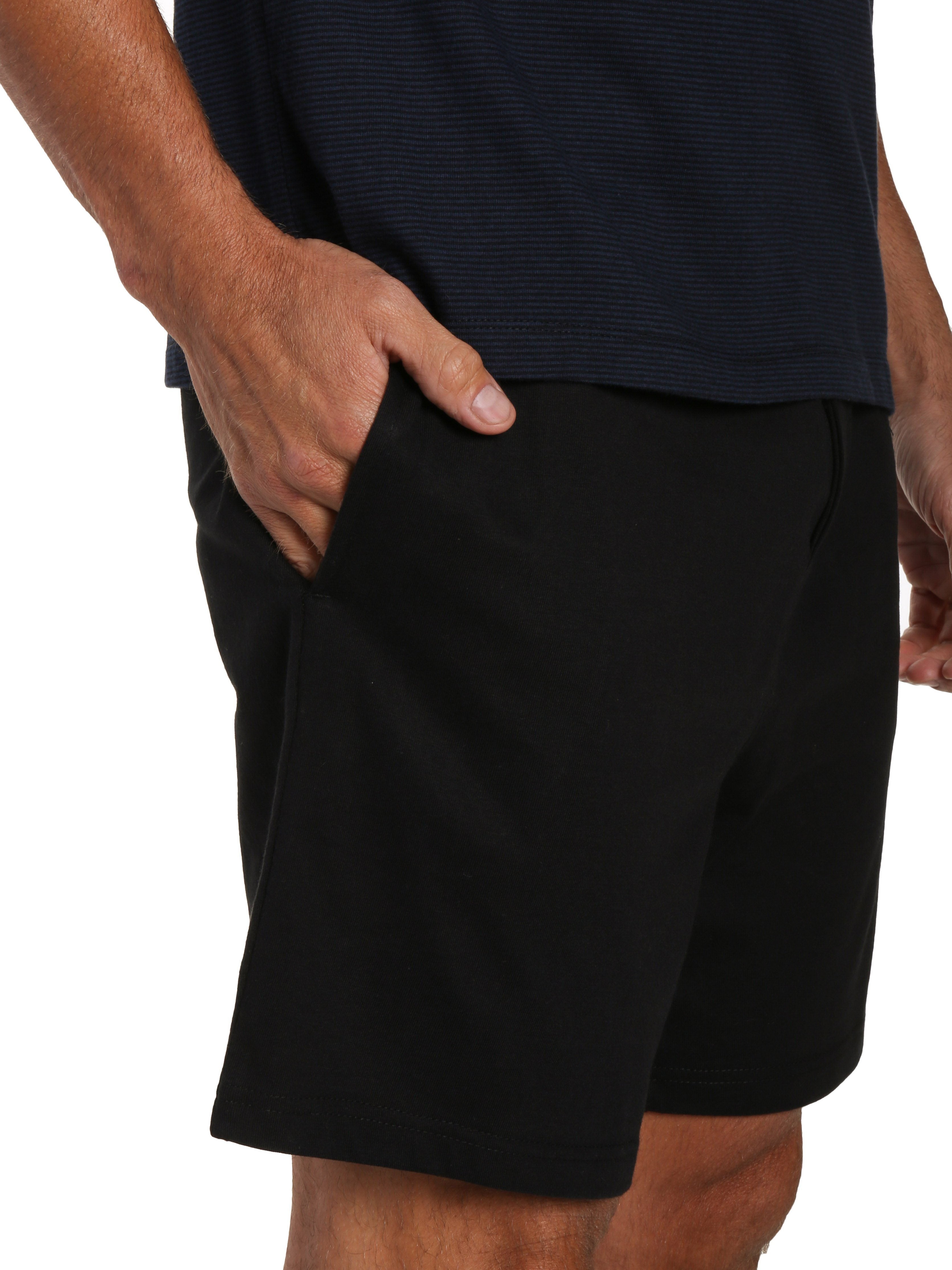 Black Shorts with Stripe Navy Top
