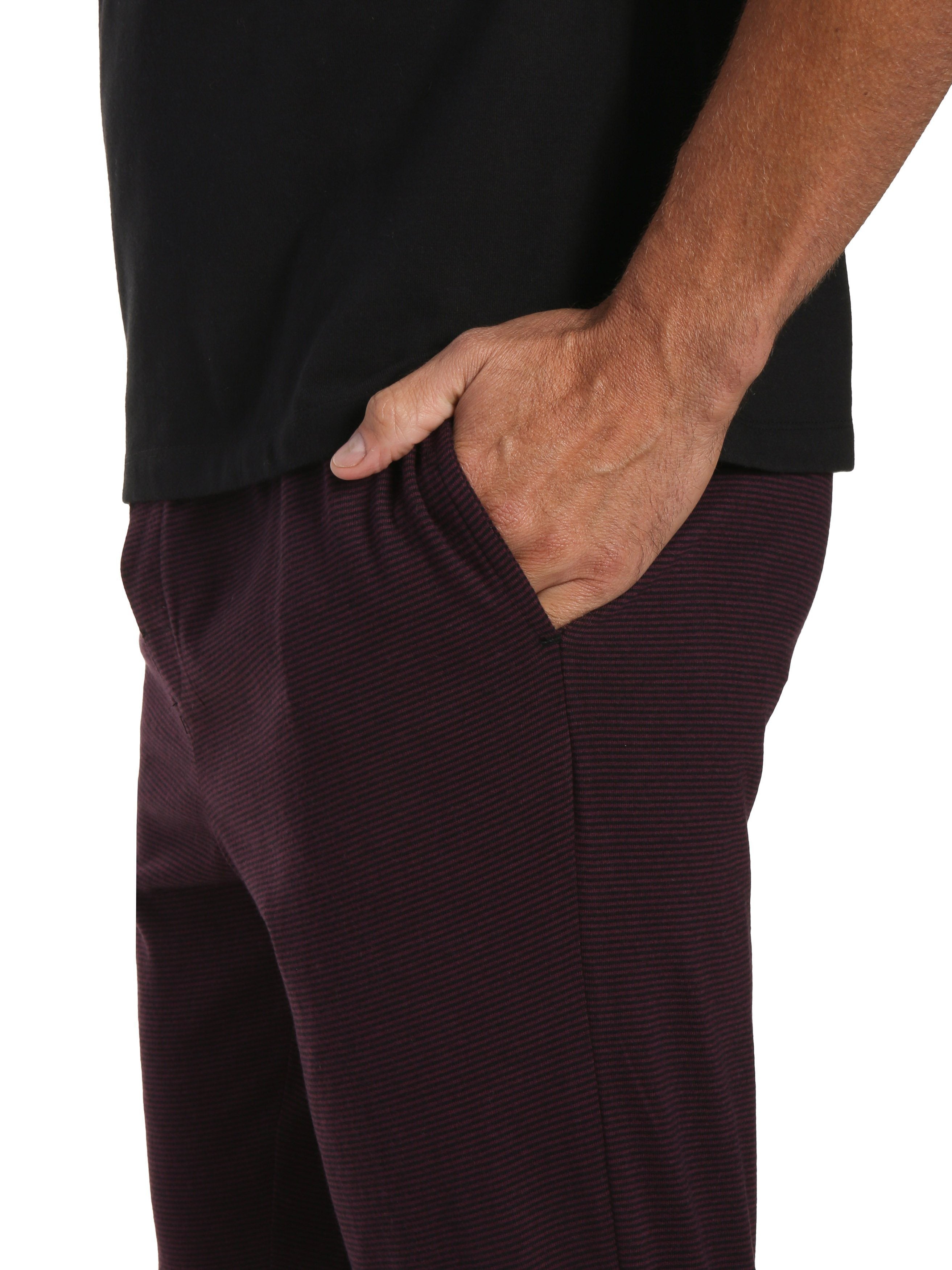 Stripe Fig Pant with Black Top