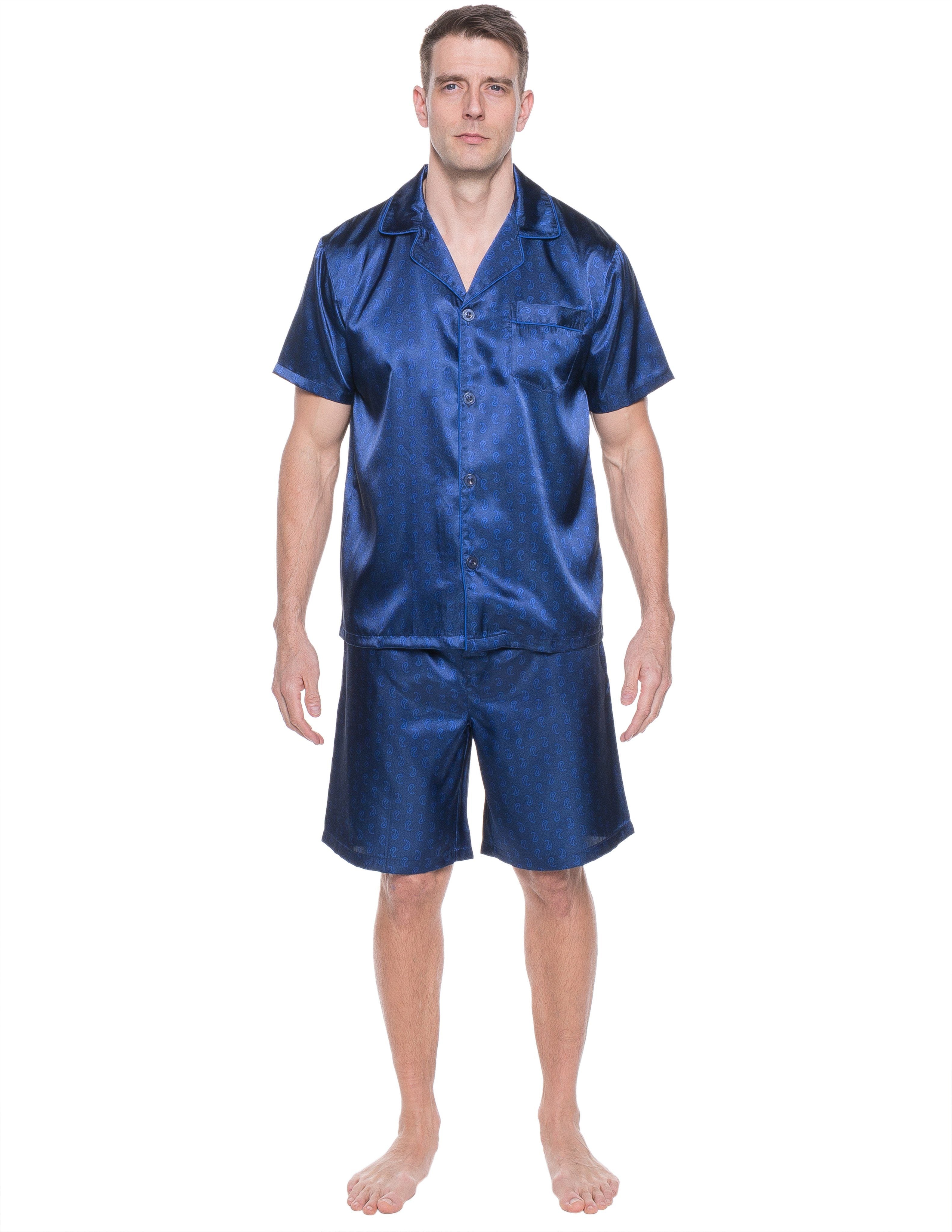 Mens Satin Short Sleepwear/Pajama Set