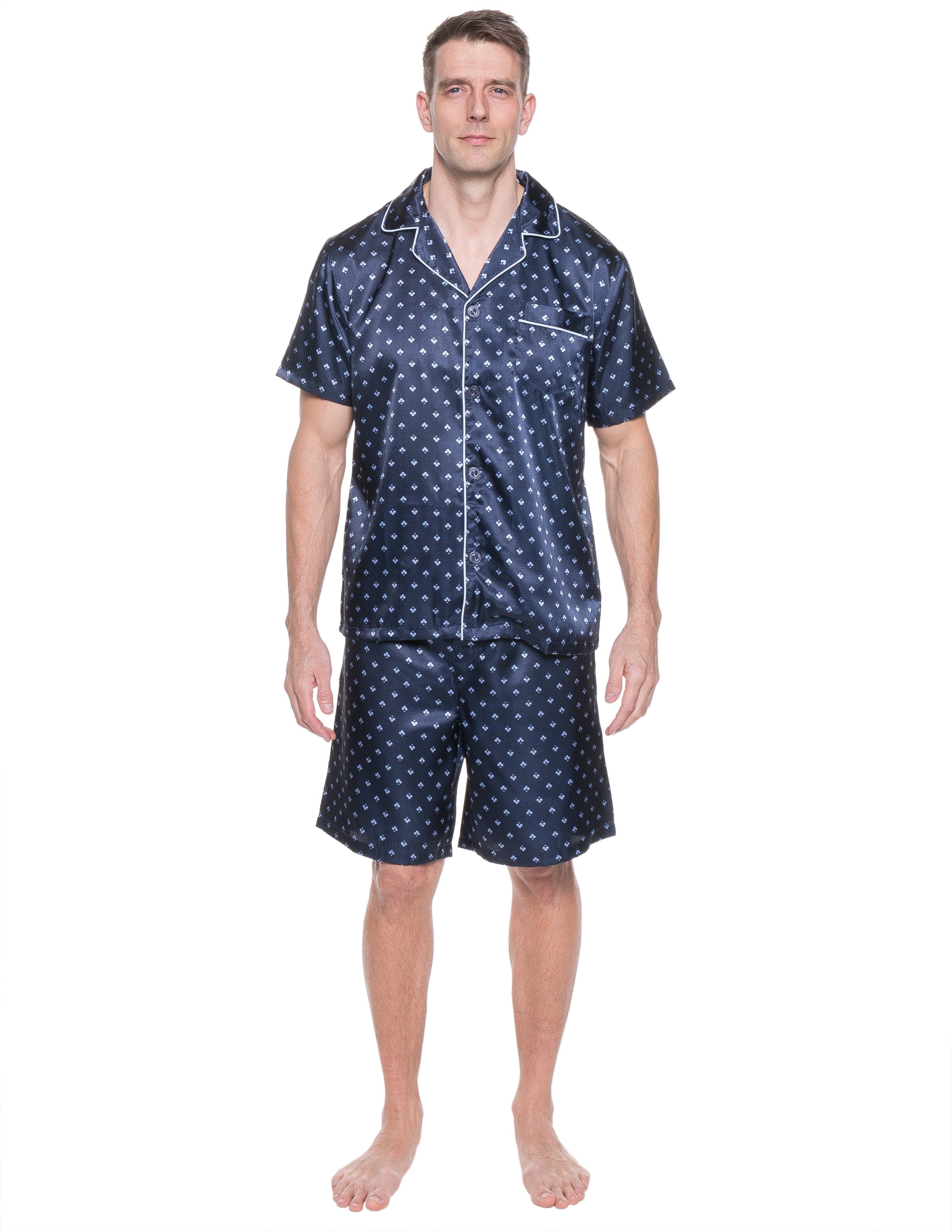 Mens Satin Short Sleepwear/Pajama Set