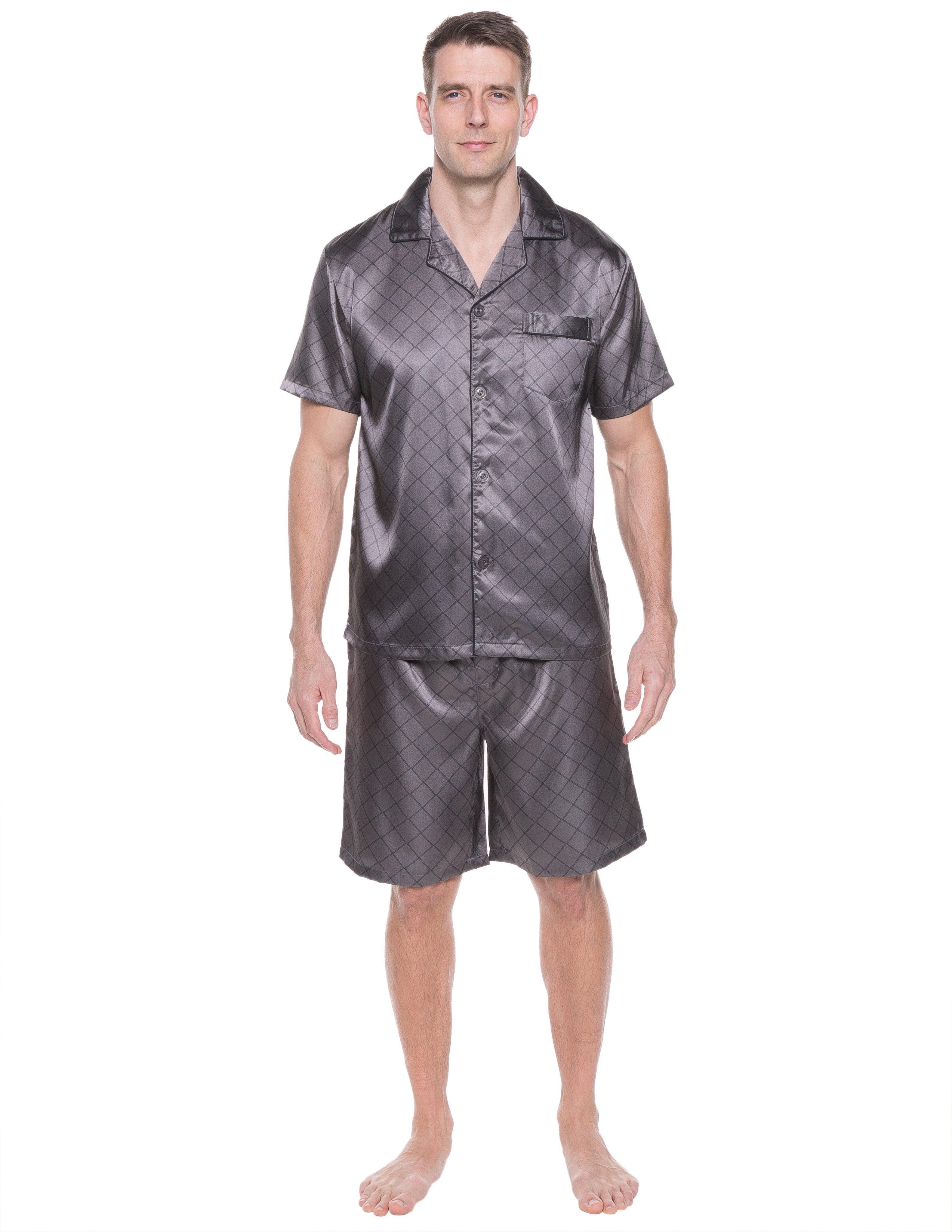 Mens Satin Short Sleepwear/Pajama Set