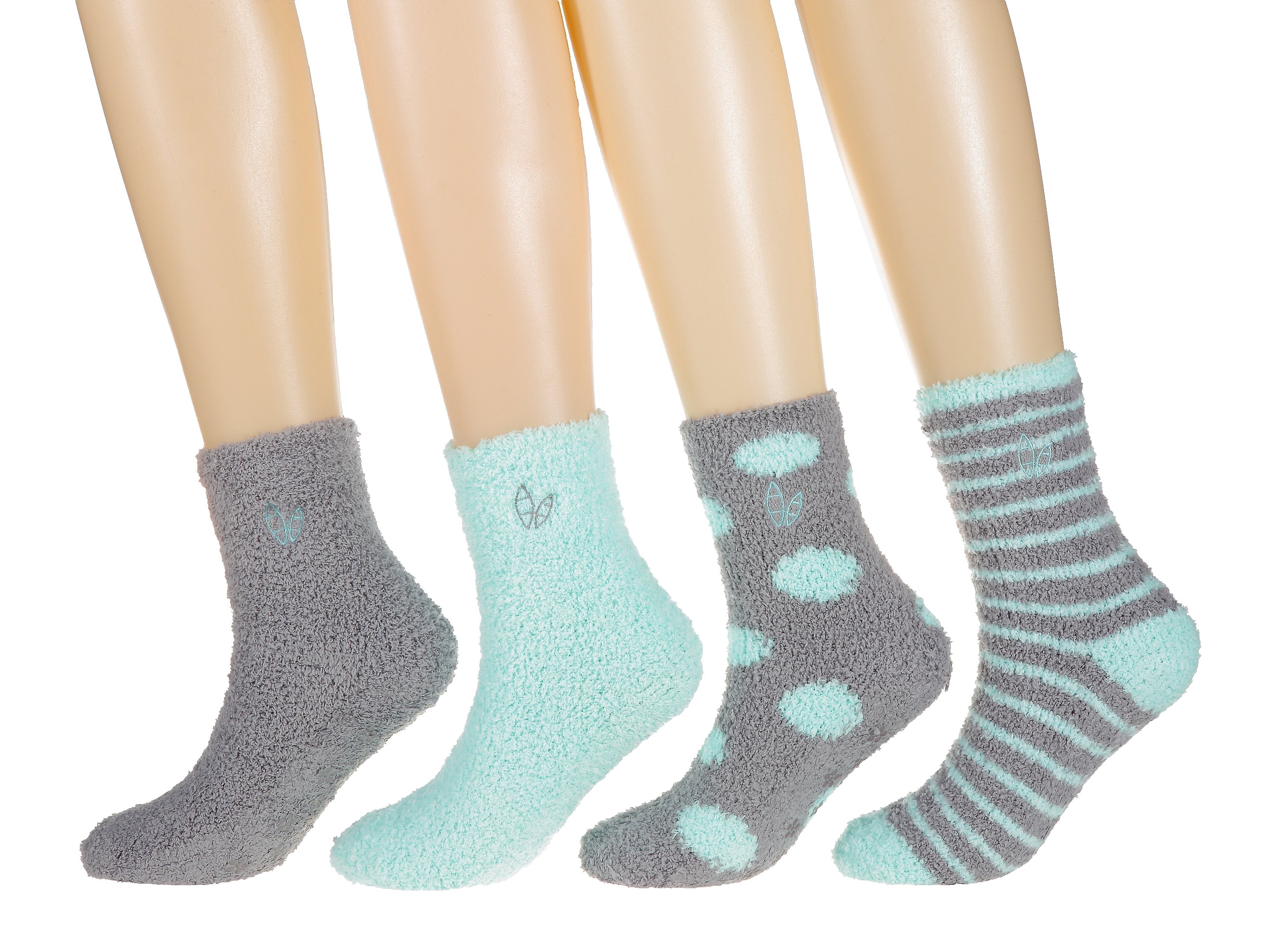 Women's (4 Pairs) Soft Anti-Skid Fuzzy Winter Crew Socks