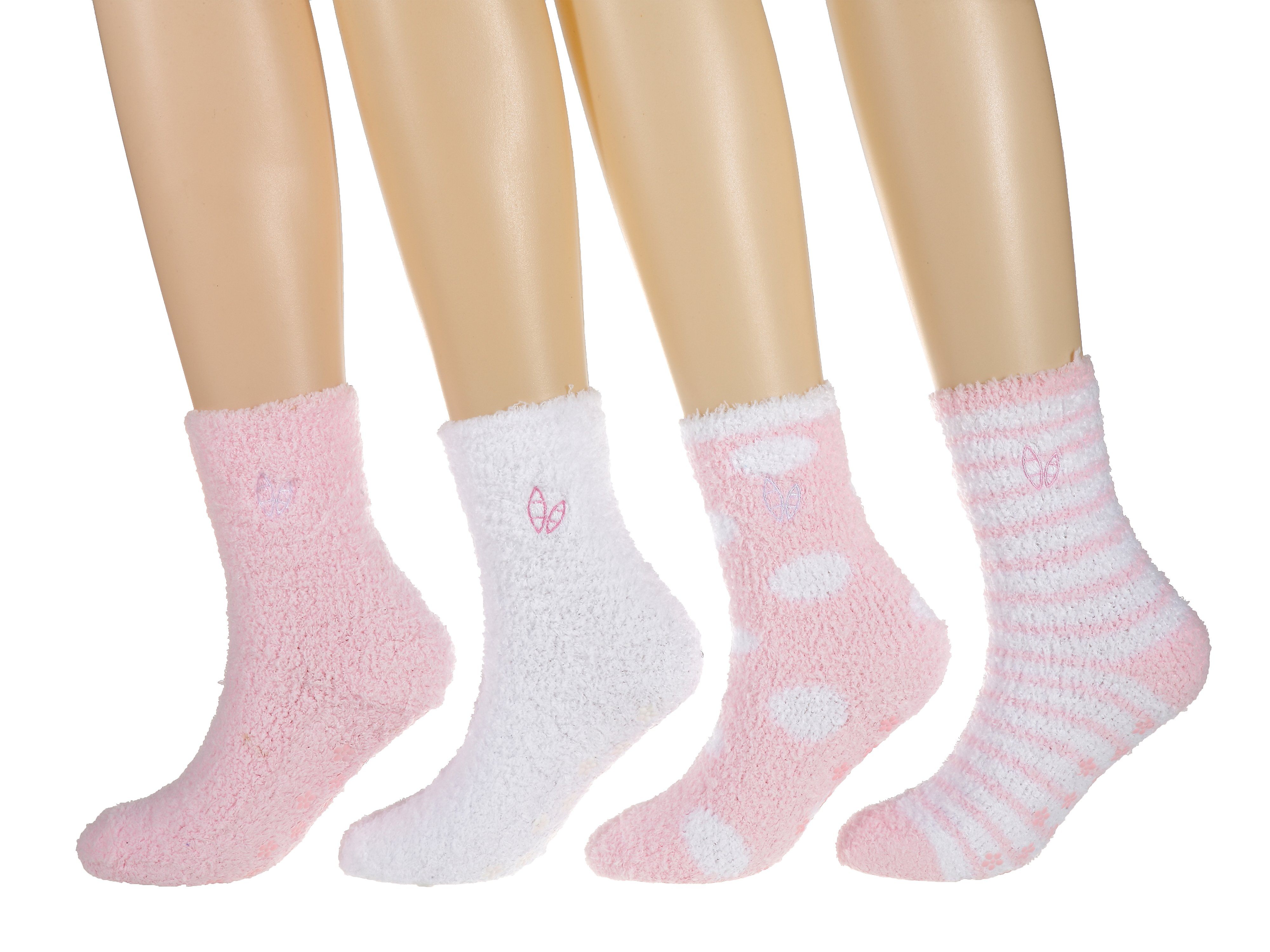 Women's (4 Pairs) Soft Anti-Skid Fuzzy Winter Crew Socks