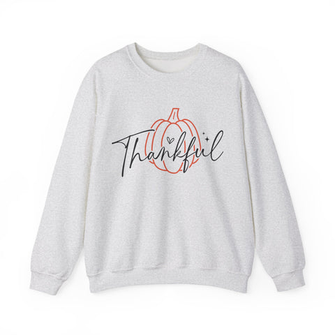 Thankful Pumpkin Womens Thanksgiving Sweatshirt