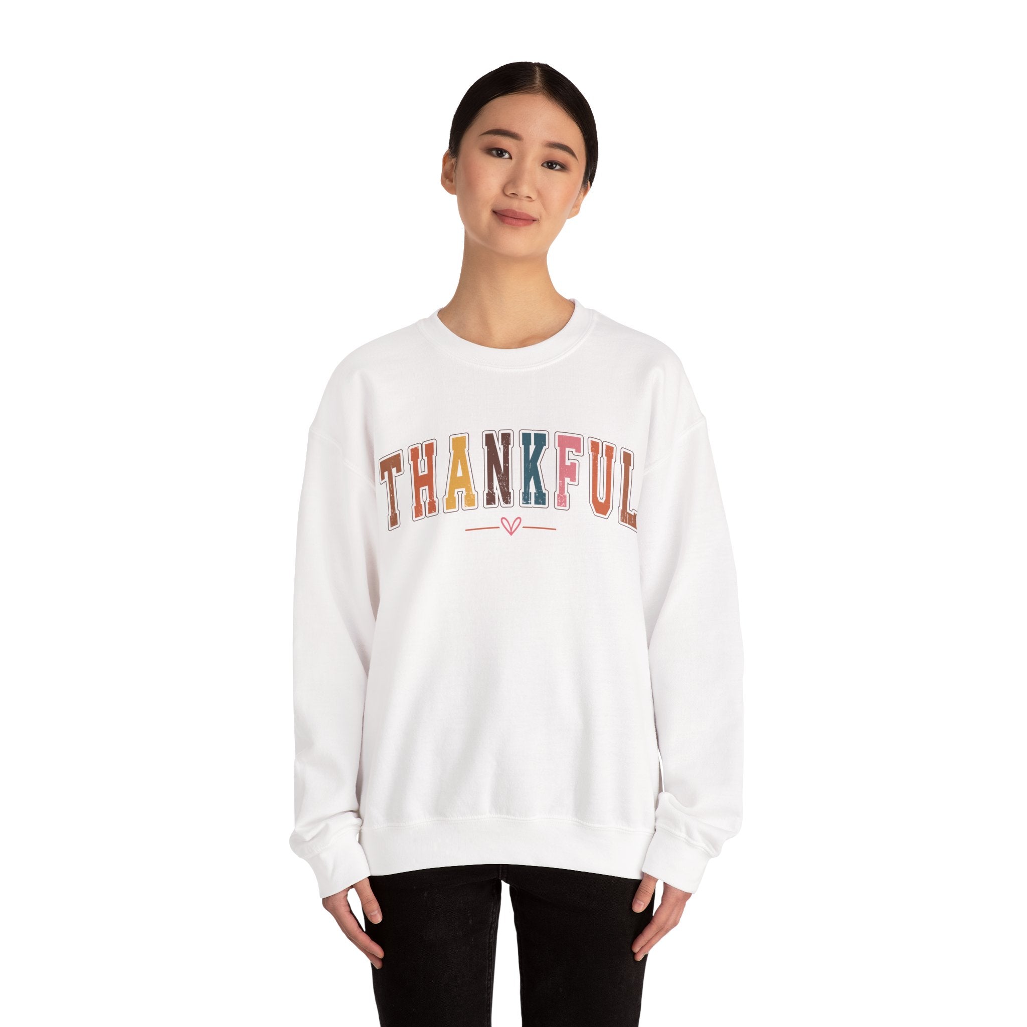 Thankful Multicolor Varsity Sweatshirt