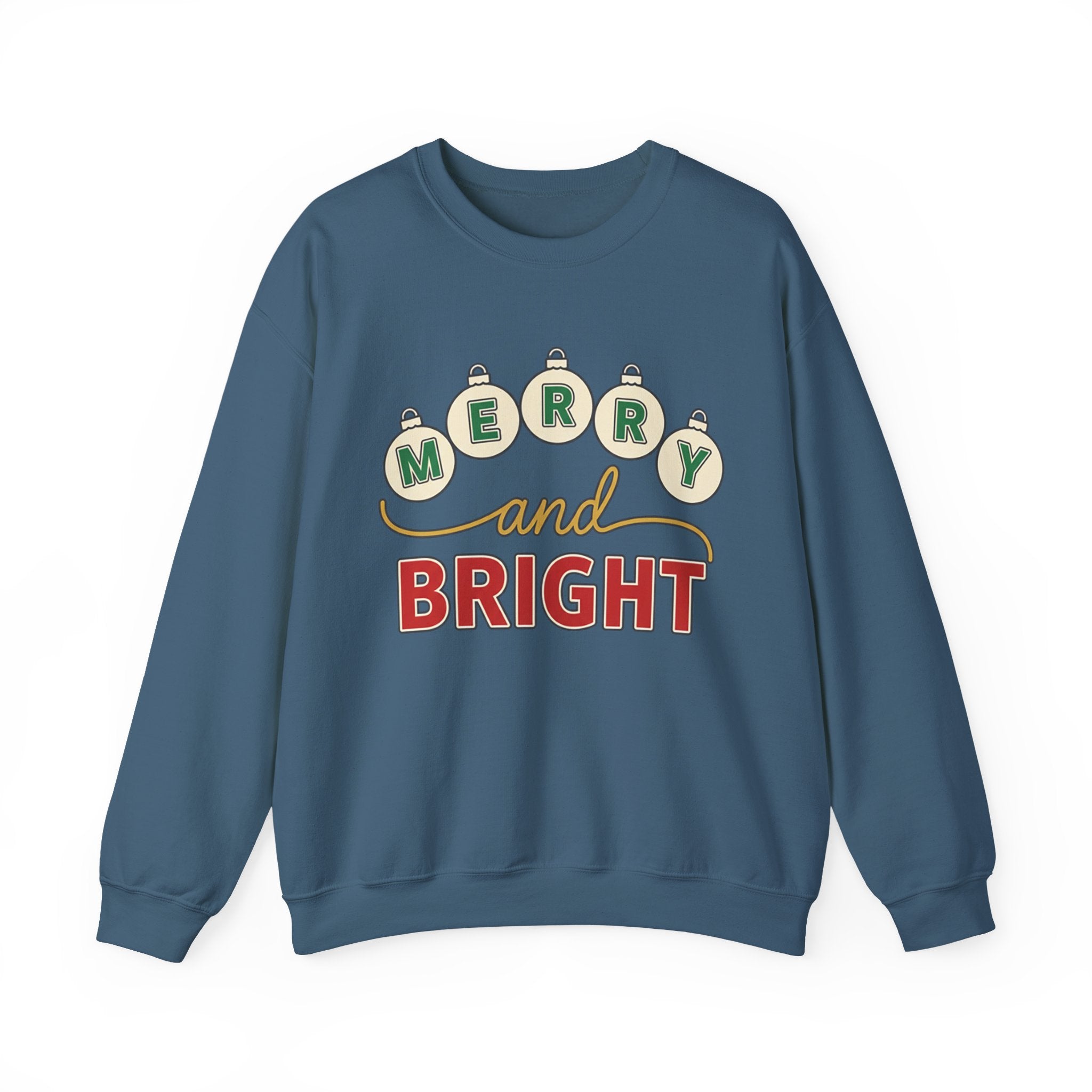 Merry and Bright Womens Christmas Ornaments Sweatshirt