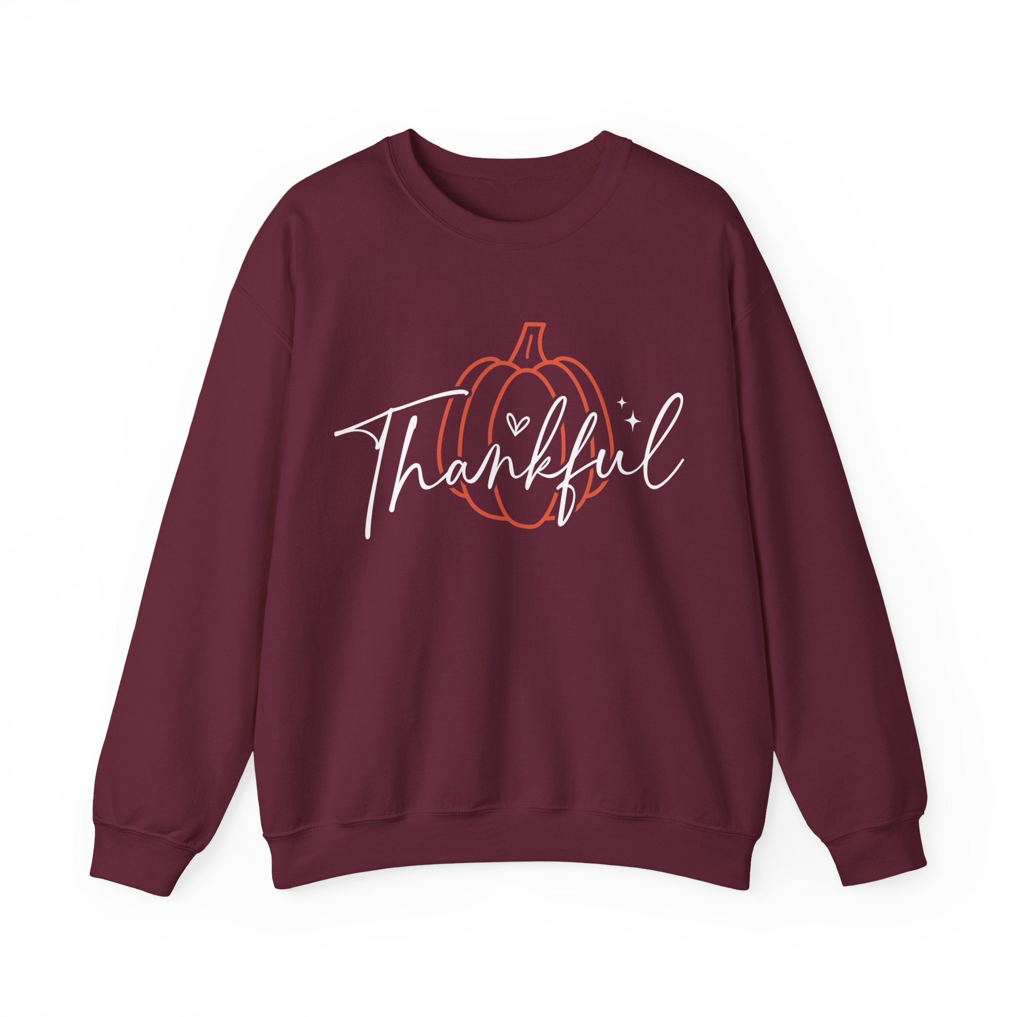 Thankful Pumpkin Womens Thanksgiving Sweatshirt