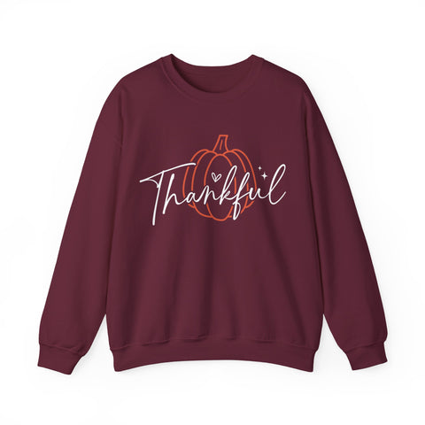 Thankful Pumpkin Womens Thanksgiving Sweatshirt